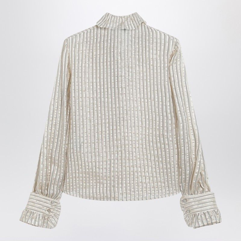 VALENTINO Silk-Blend Ruffled Shirt for Women - FW25