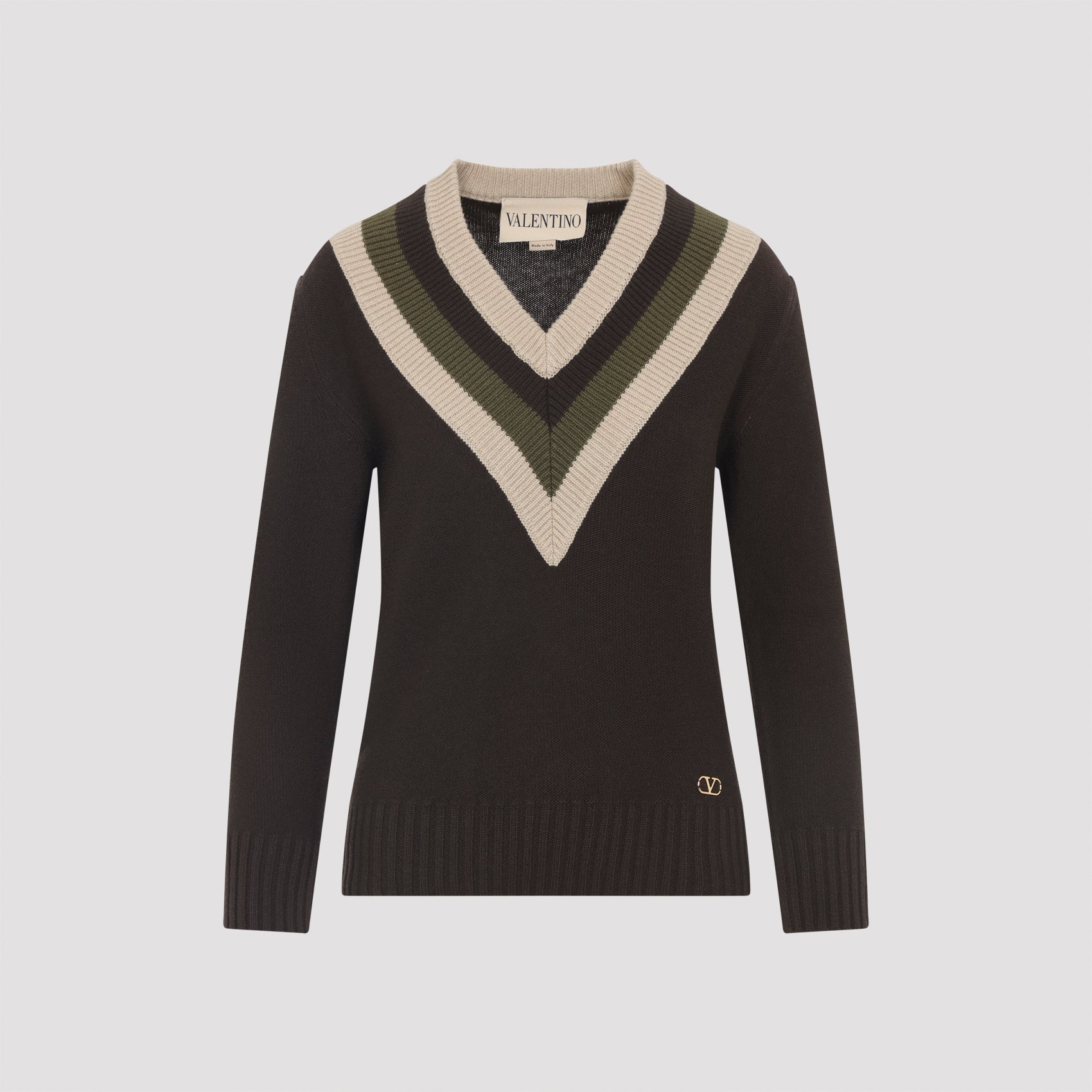 VALENTINO V Neck Wool Sweater