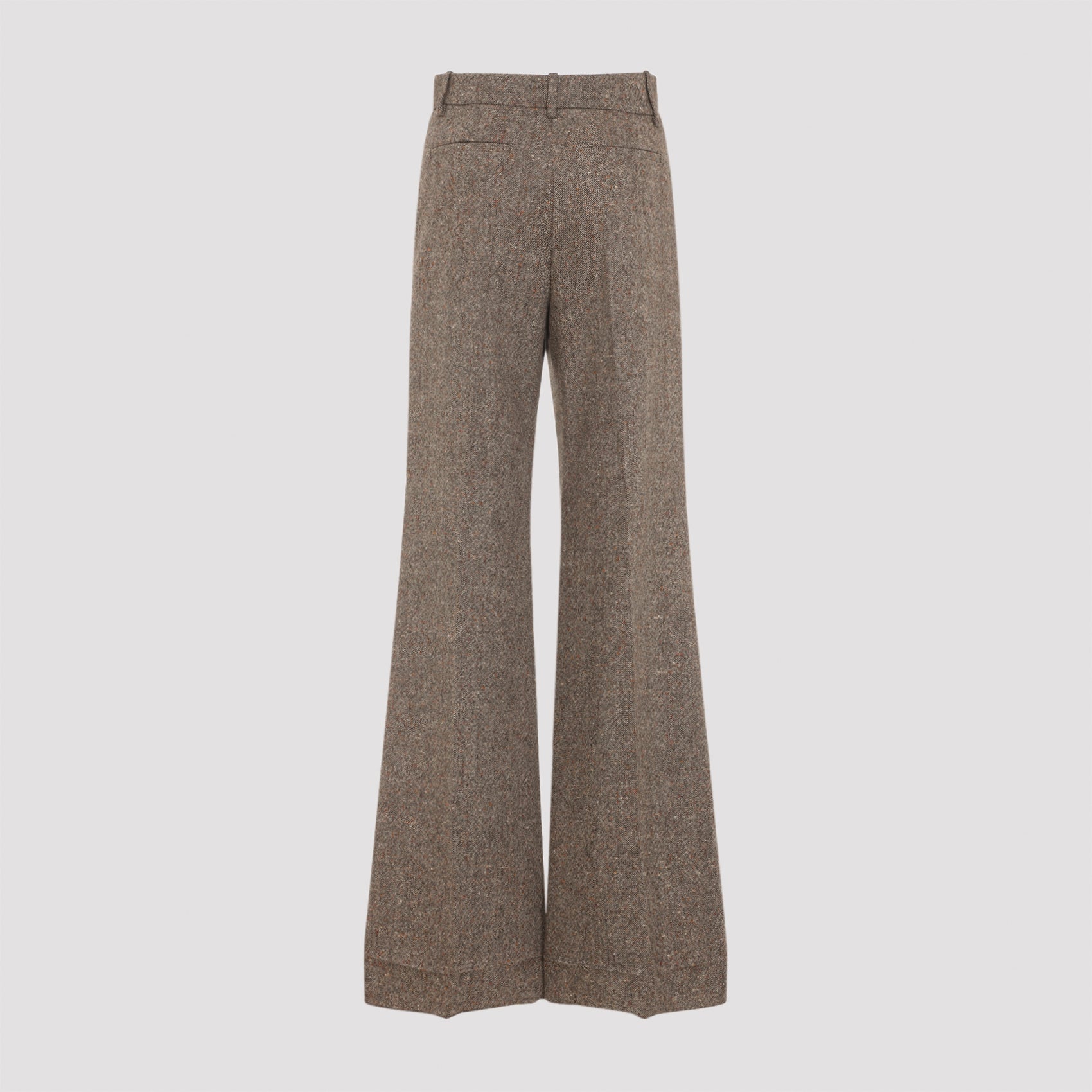 VALENTINO High-Waist Straight Virgin Wool Pants