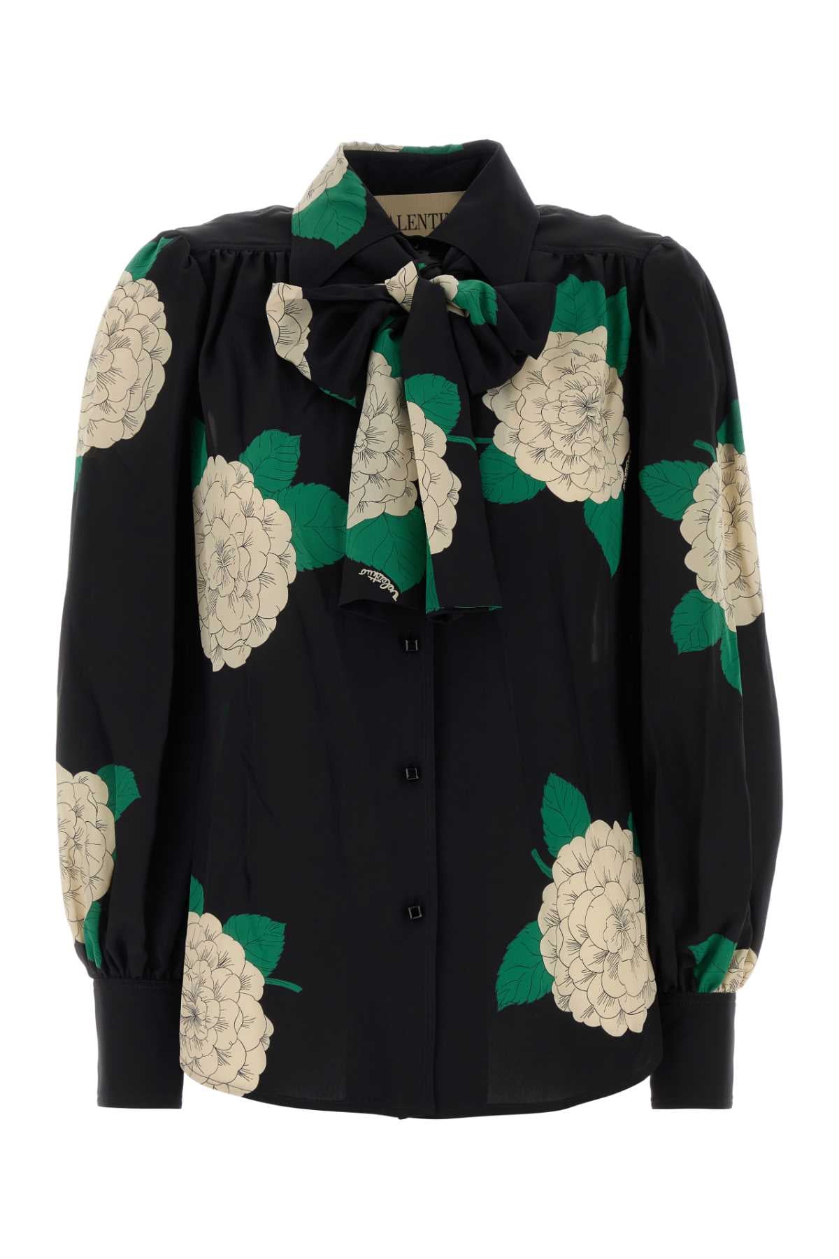 VALENTINO GARAVANI Floral Printed Silk Shirt