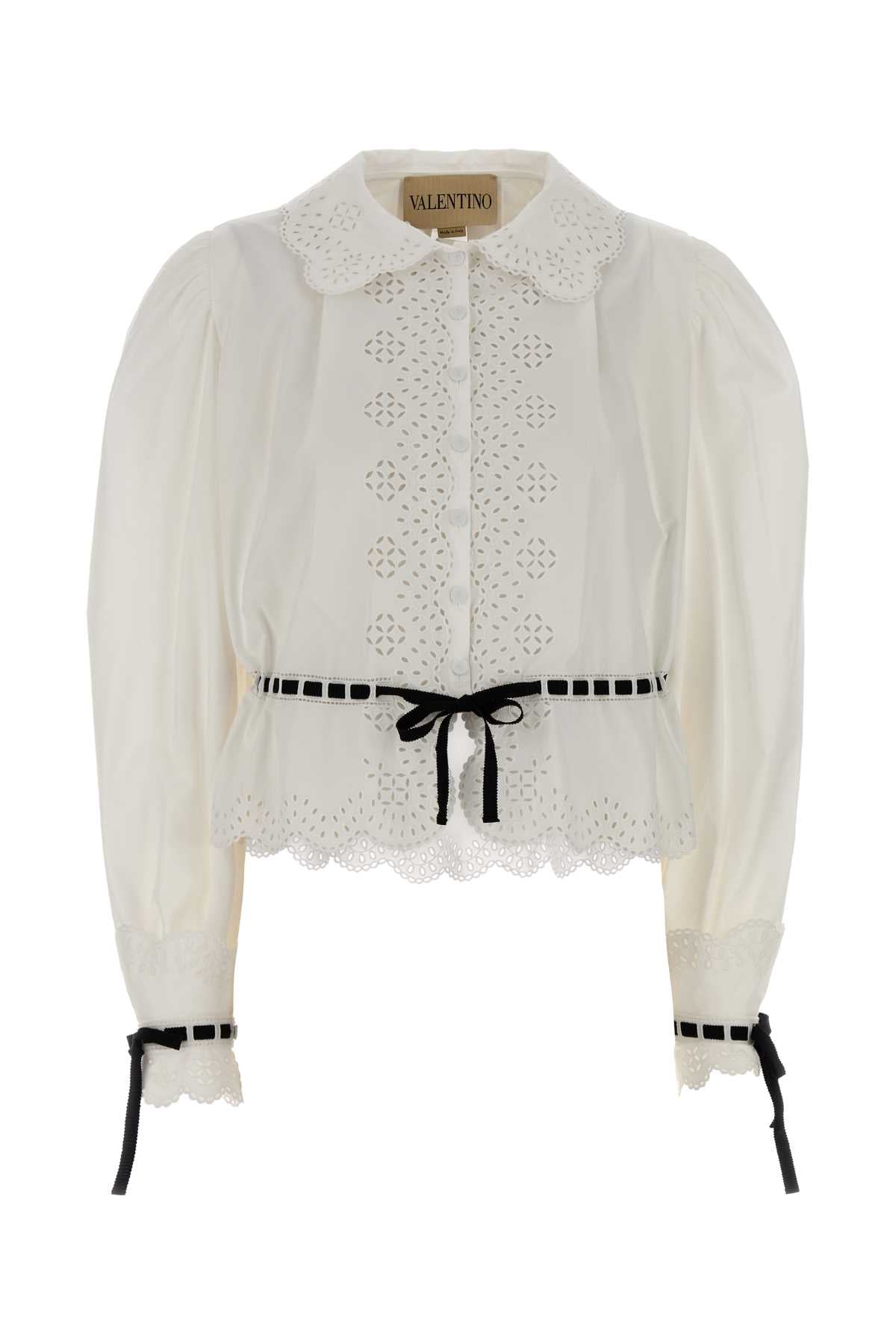 VALENTINO GARAVANI Elegant Embroidered Poplin Shirt for Women