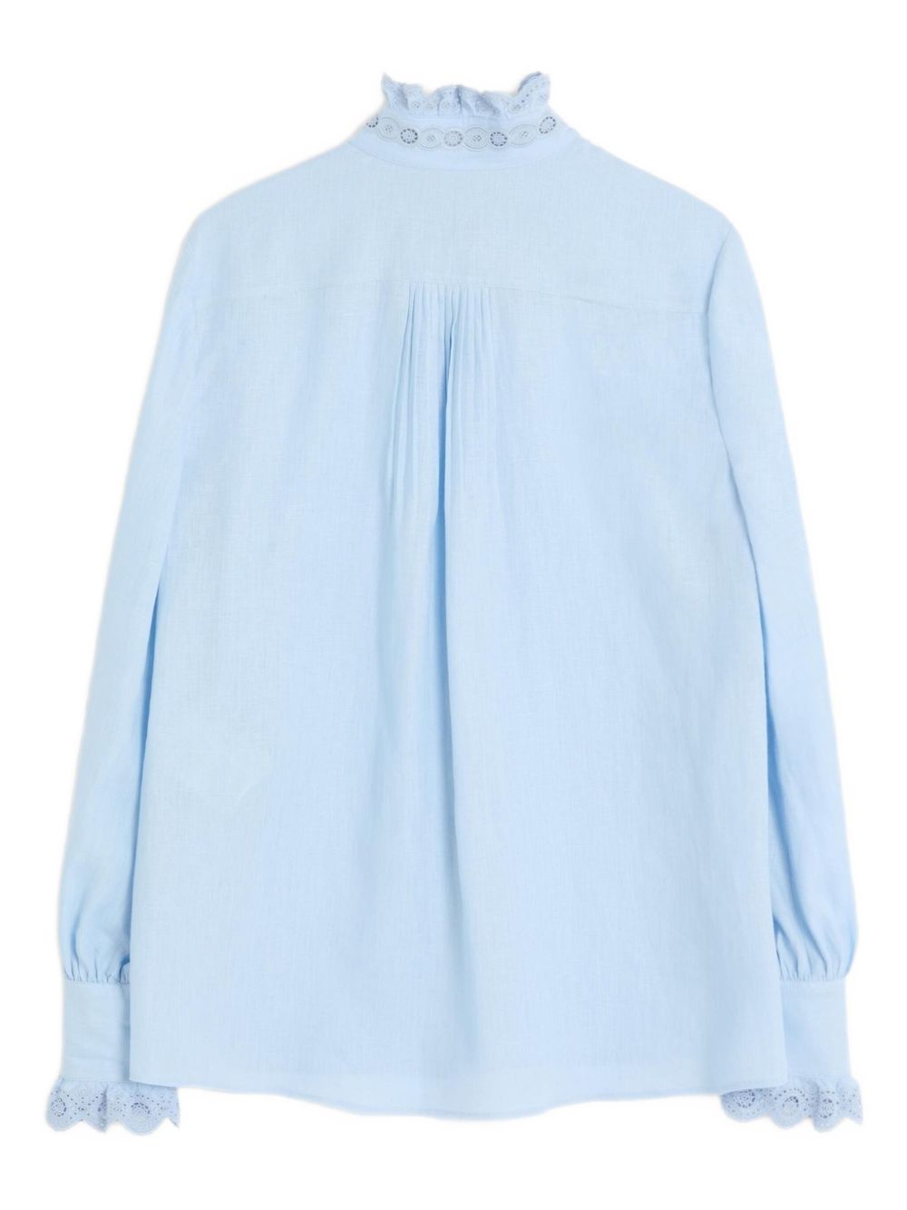 VALENTINO Elegant Blouse with Embroidered Neck and Cuffs