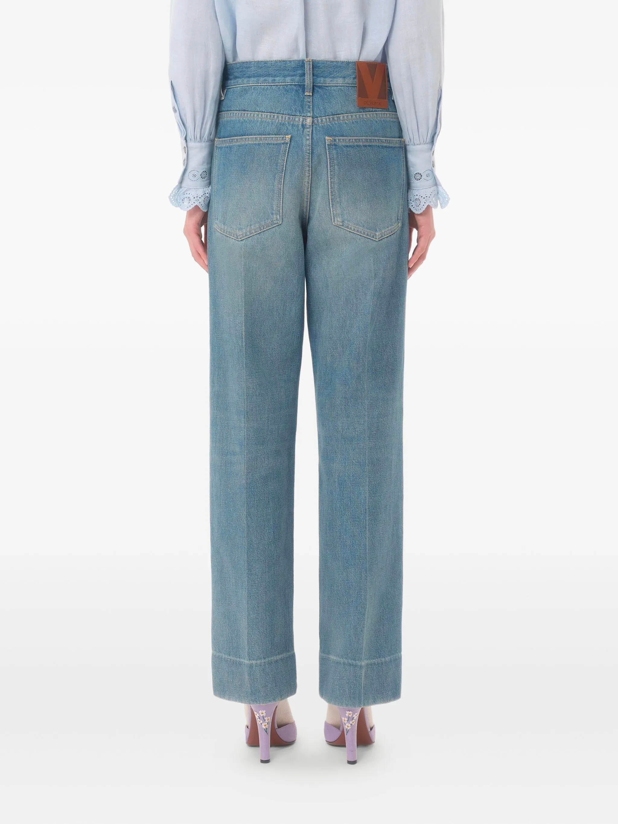 VALENTINO GARAVANI High Waist Straight Leg Denim Pants - Women's Size 27
