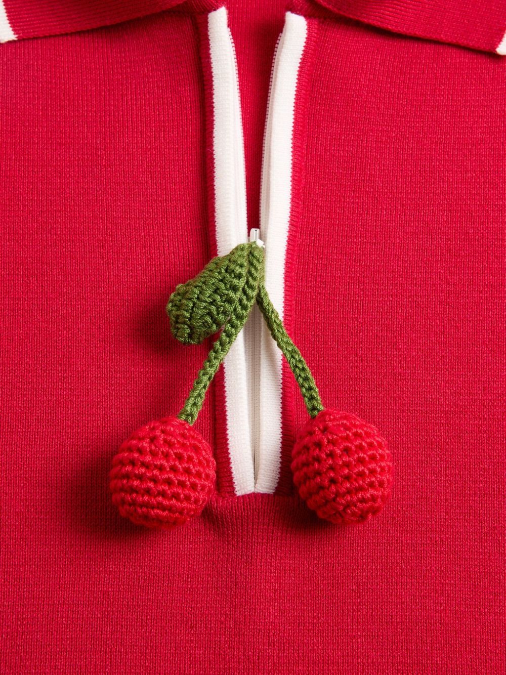 VALENTINO GARAVANI Embroidered Cherry Polo Shirt - Slim Fit