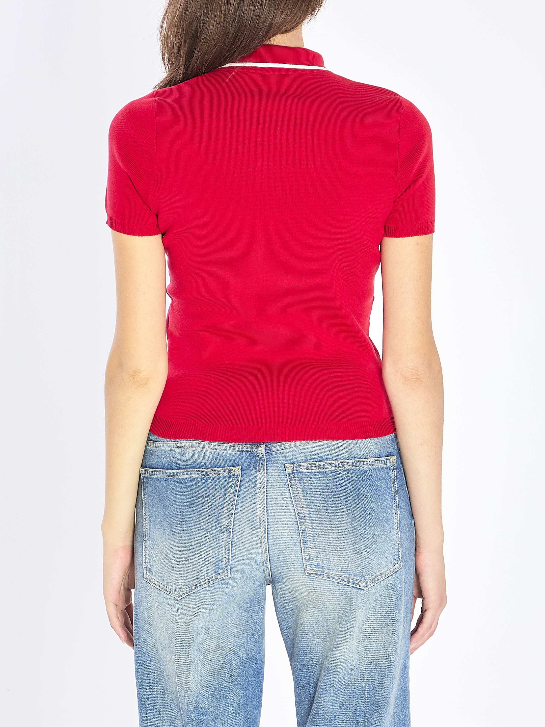 VALENTINO GARAVANI Embroidered Cherry Polo Shirt - Slim Fit