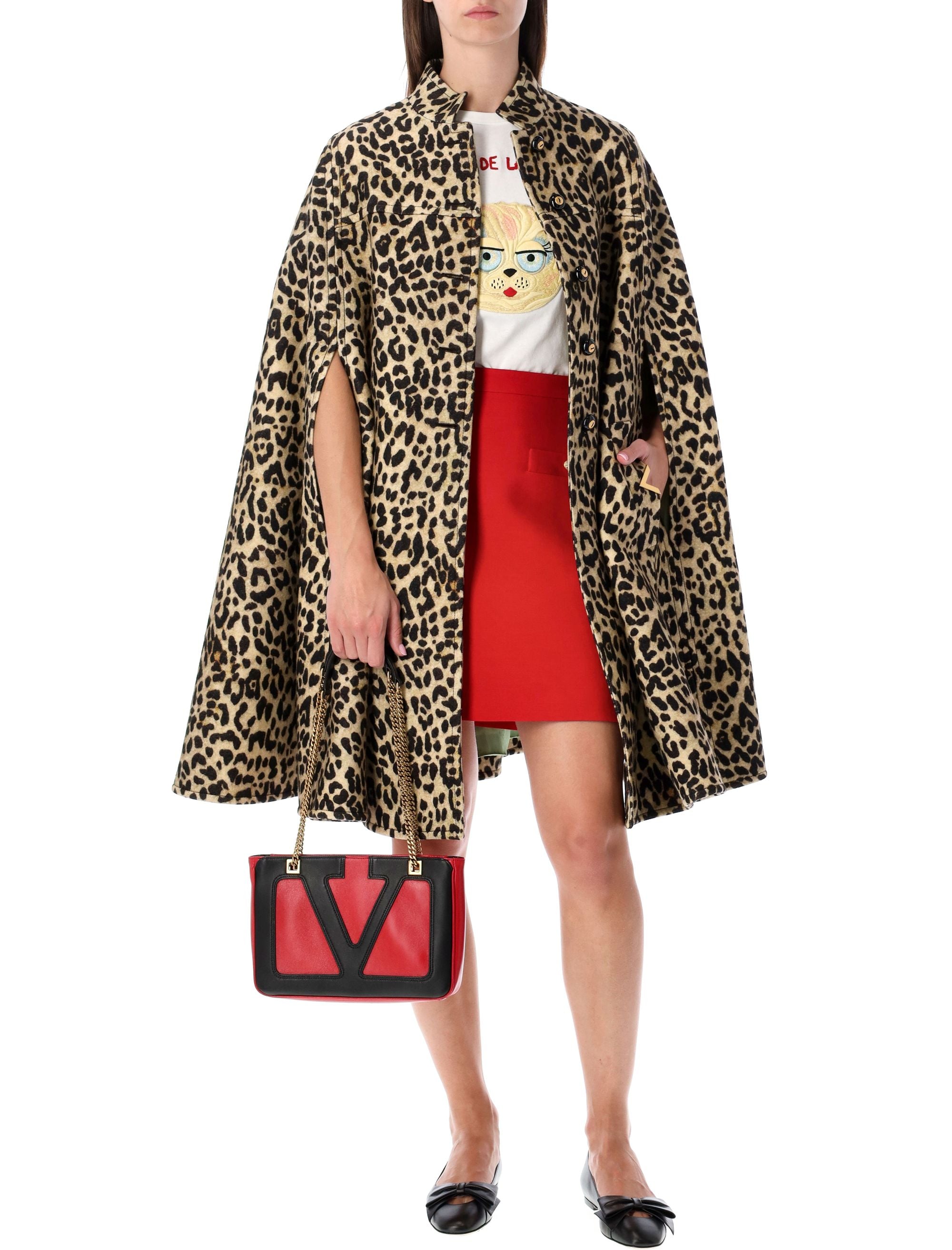 VALENTINO GARAVANI Chic Mini Skirt with Heart Button Details