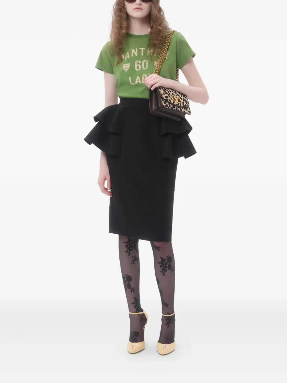 VALENTINO Chic Midi Skirt with Ruffles