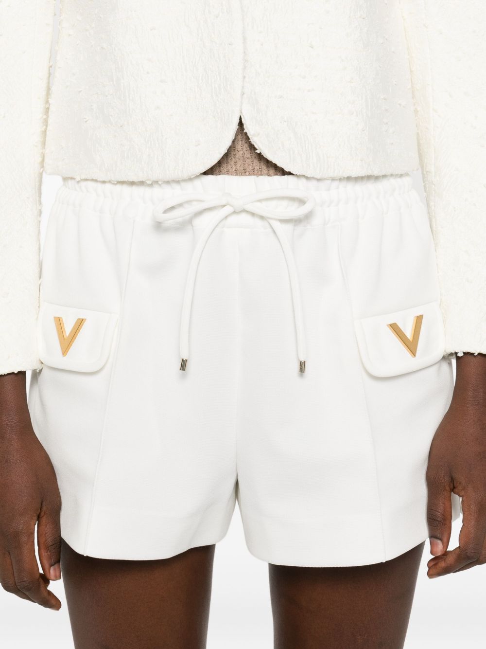 VALENTINO GARAVANI Stretch Piquet Mini Shorts for Women