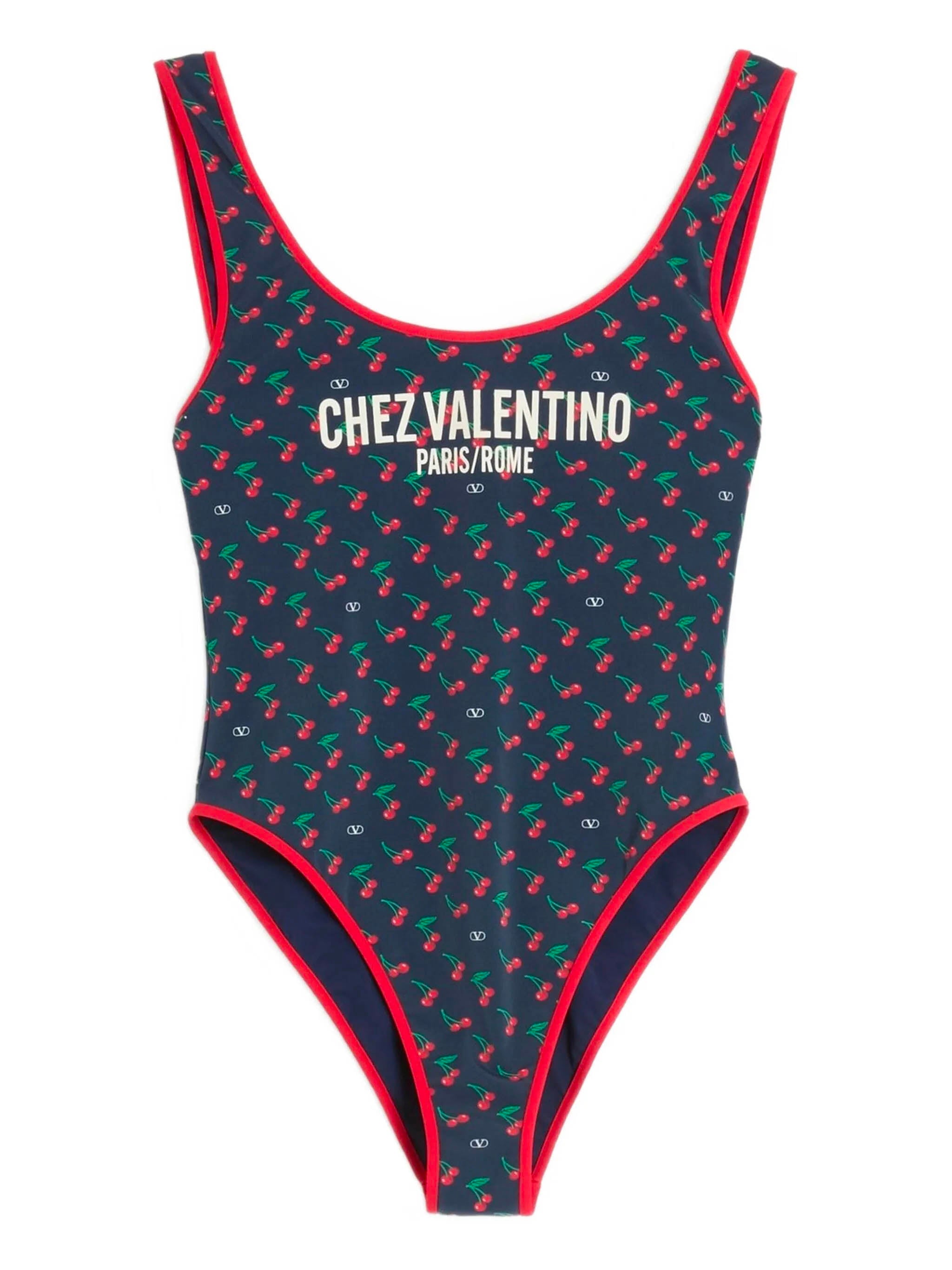 VALENTINO GARAVANI Chic Lycra Swimsuit with Cherryfic Print