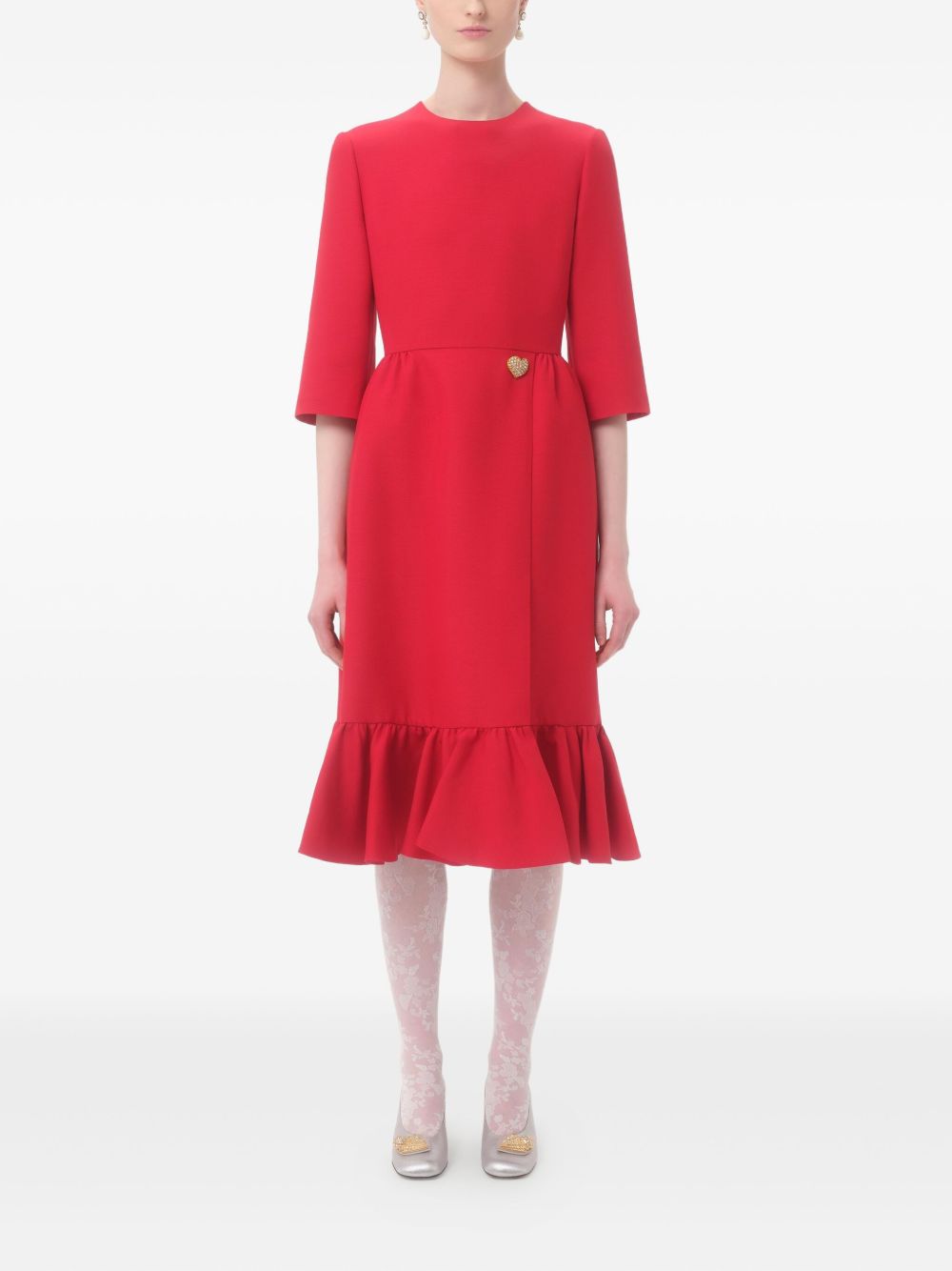 VALENTINO Chic Mini Dress with Heart Detail