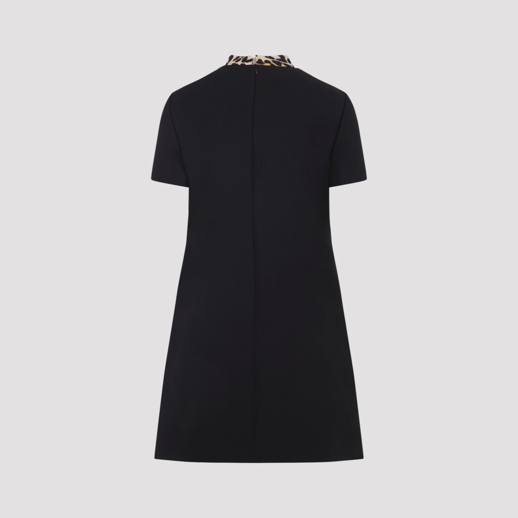 VALENTINO Mini A-Line Dress with Stand-Up Collar