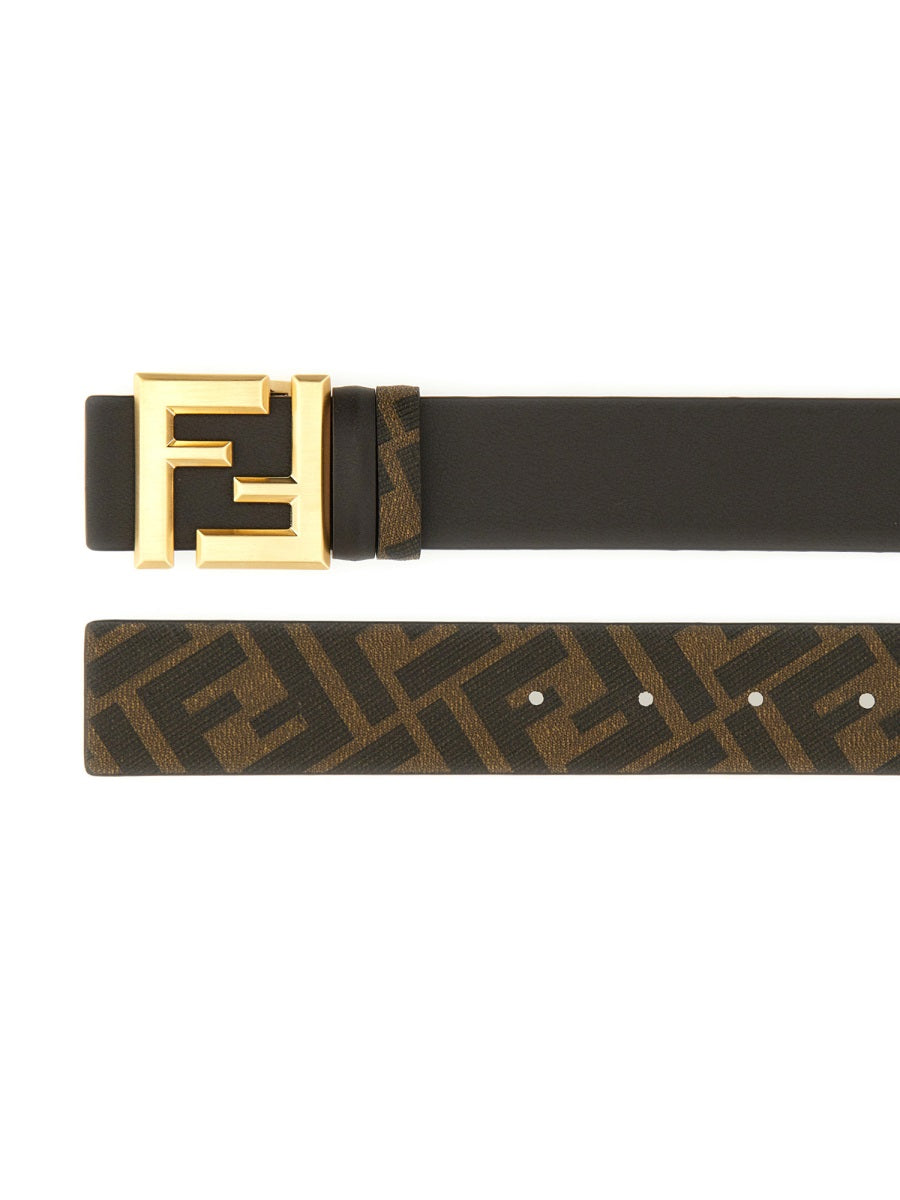 FENDI Squared FF Leather Belt for Men
