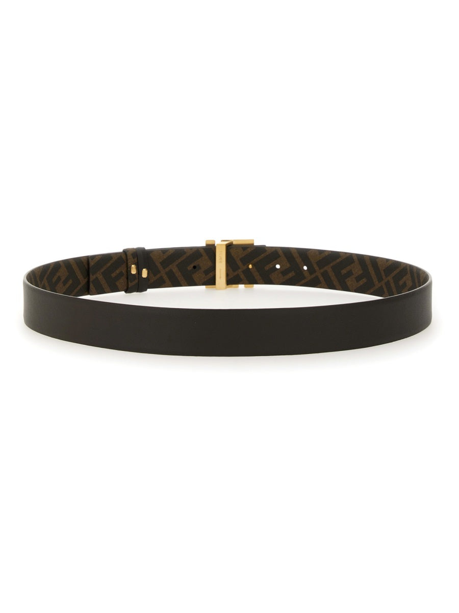 FENDI Squared FF Leather Belt for Men