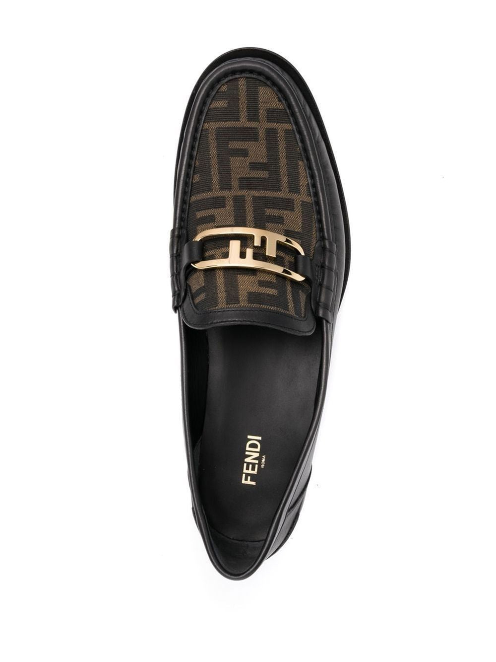 FENDI Multicolor Leather and Fabric Loafers for Men