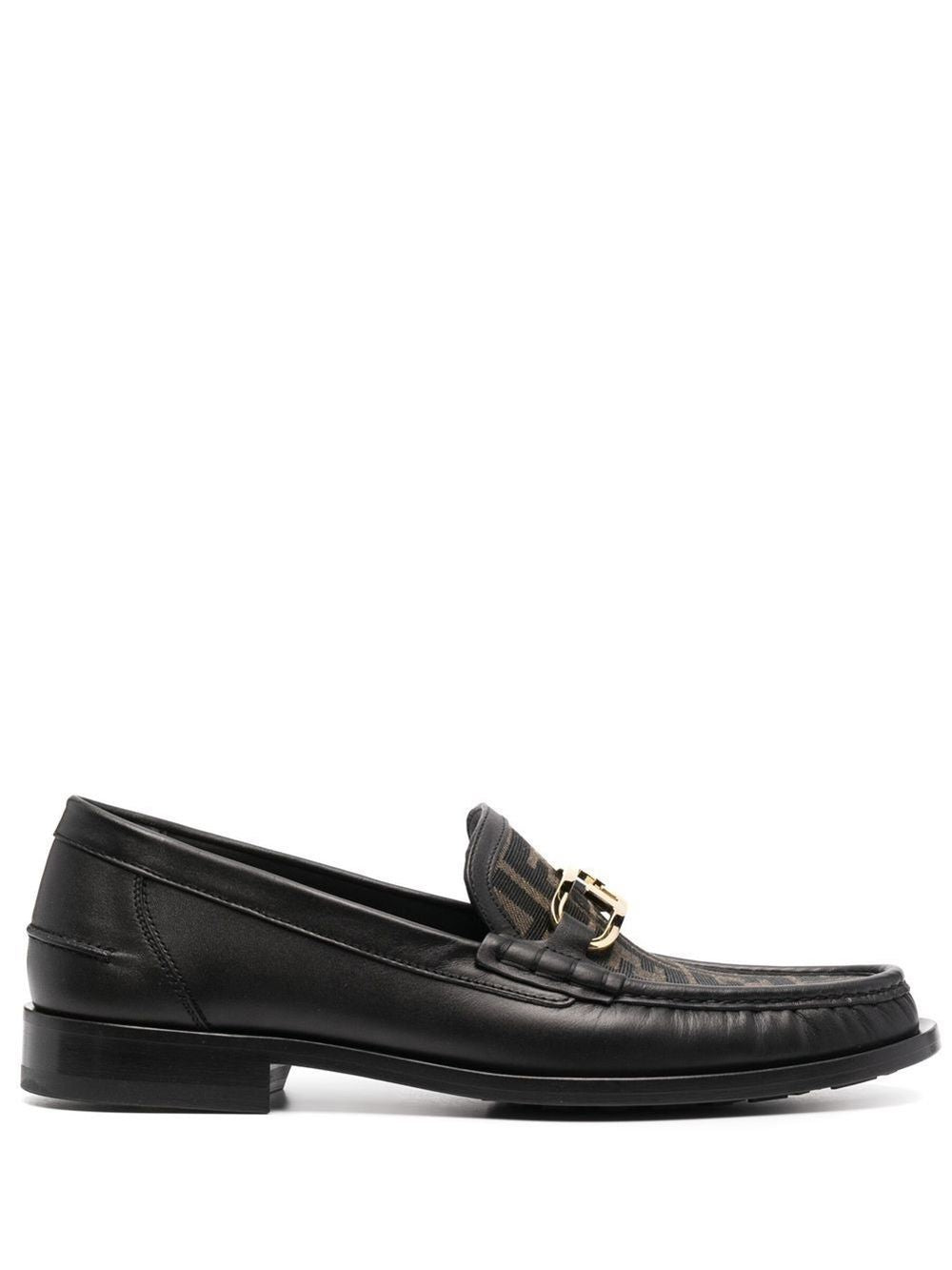 FENDI Multicolor Leather and Fabric Loafers for Men