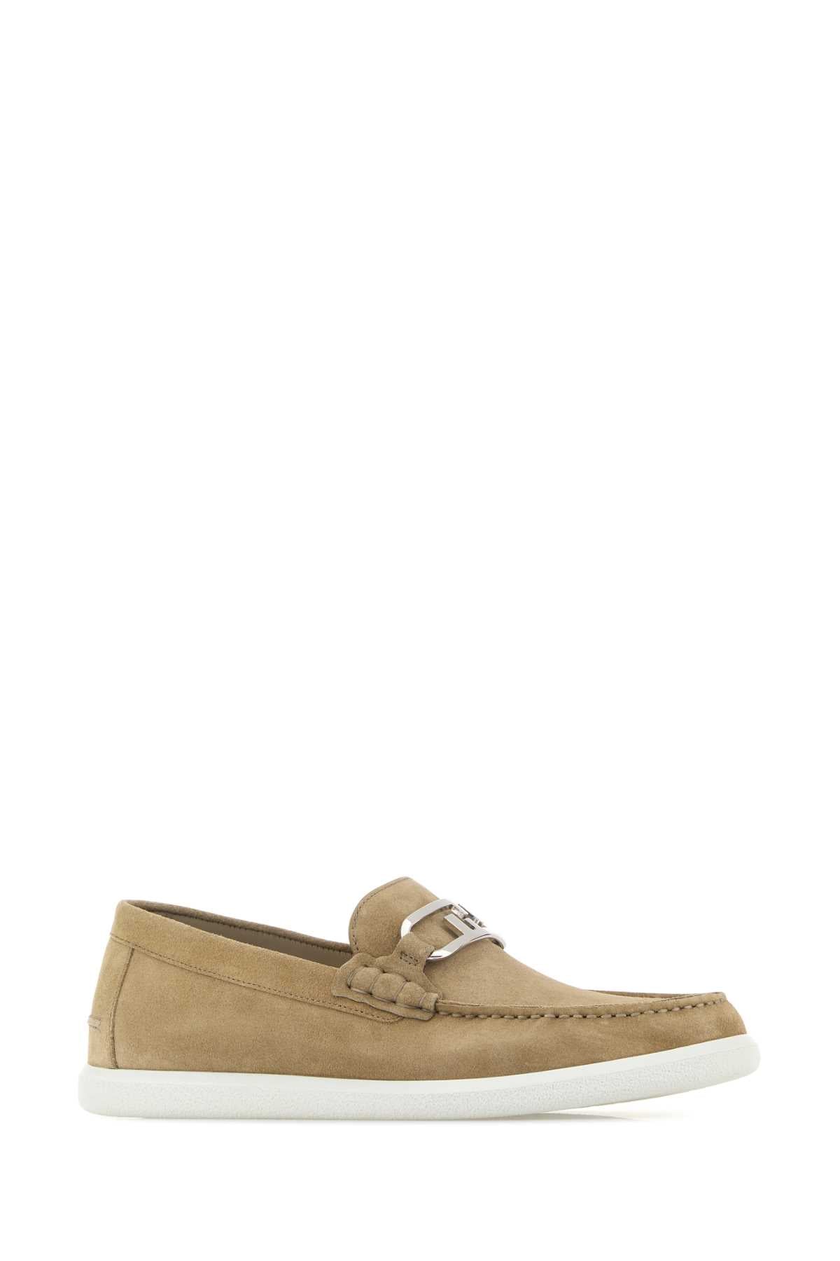 FENDI Suede O Lock Light Loafers for Men