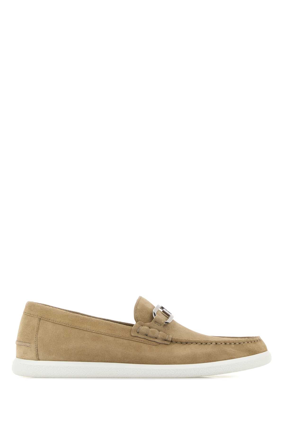 FENDI Suede O Lock Light Loafers for Men