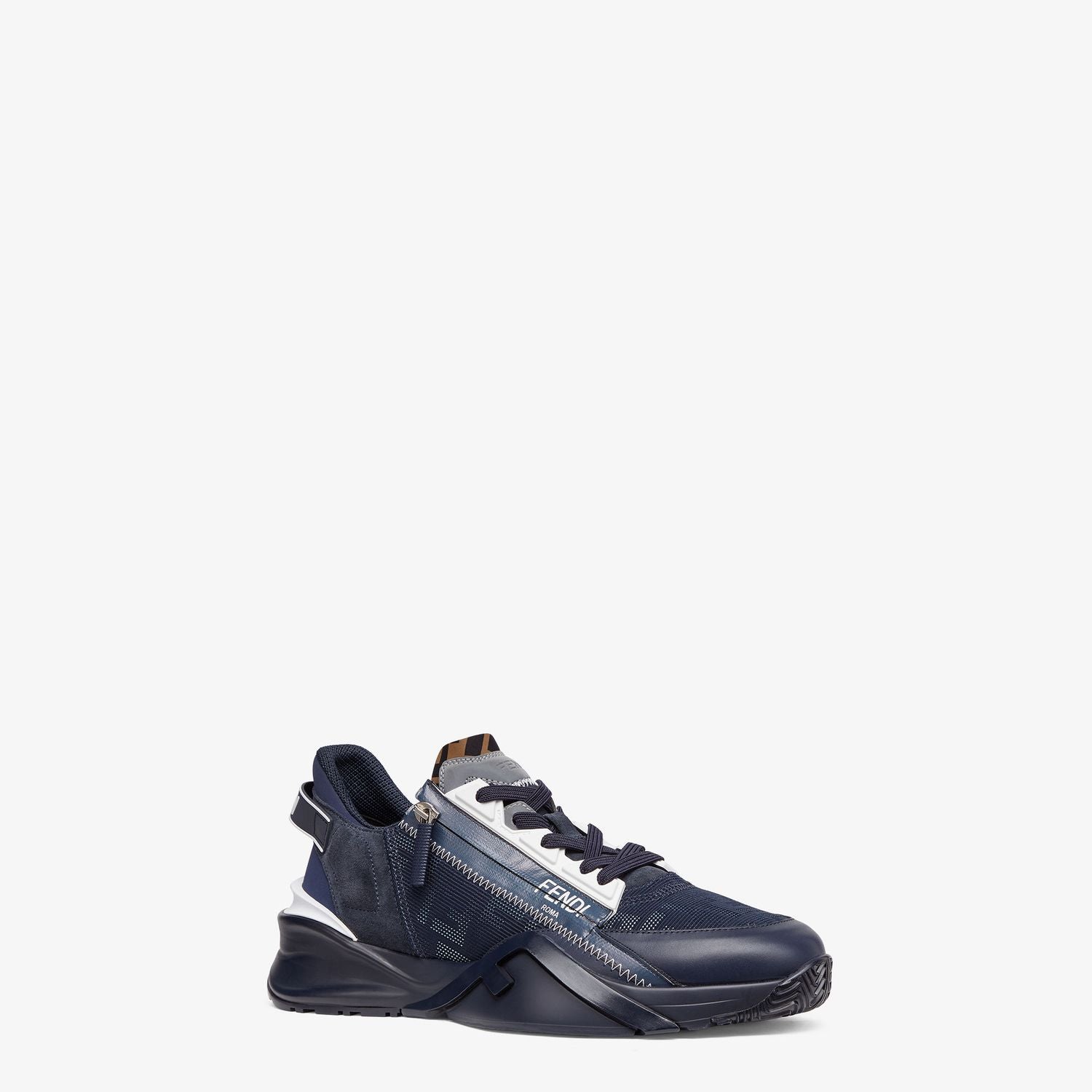 FENDI Multicolor Leather and Fabric Flow Sneaker for Men