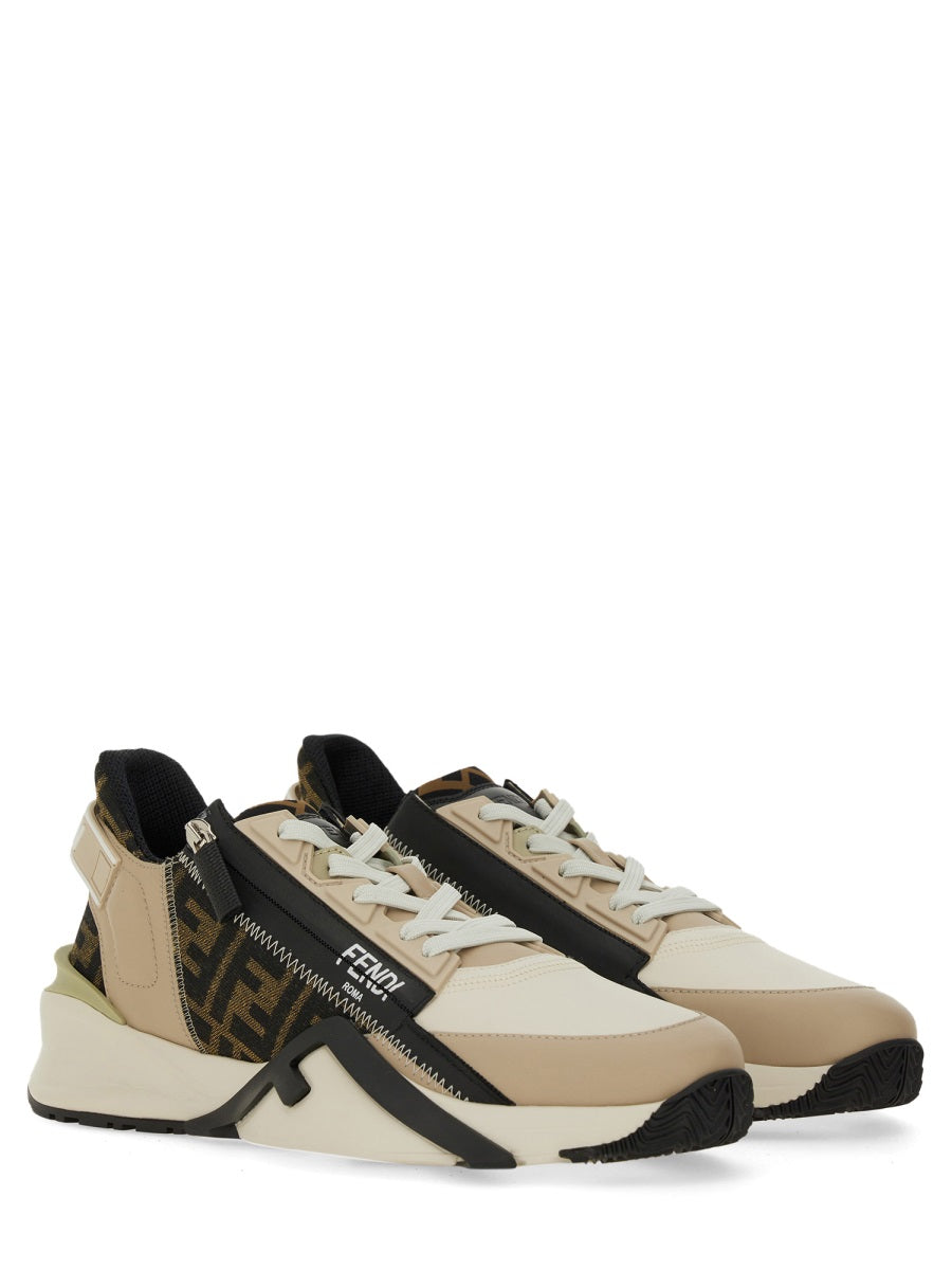 FENDI Stylish 100% Leather Sneakers for Men