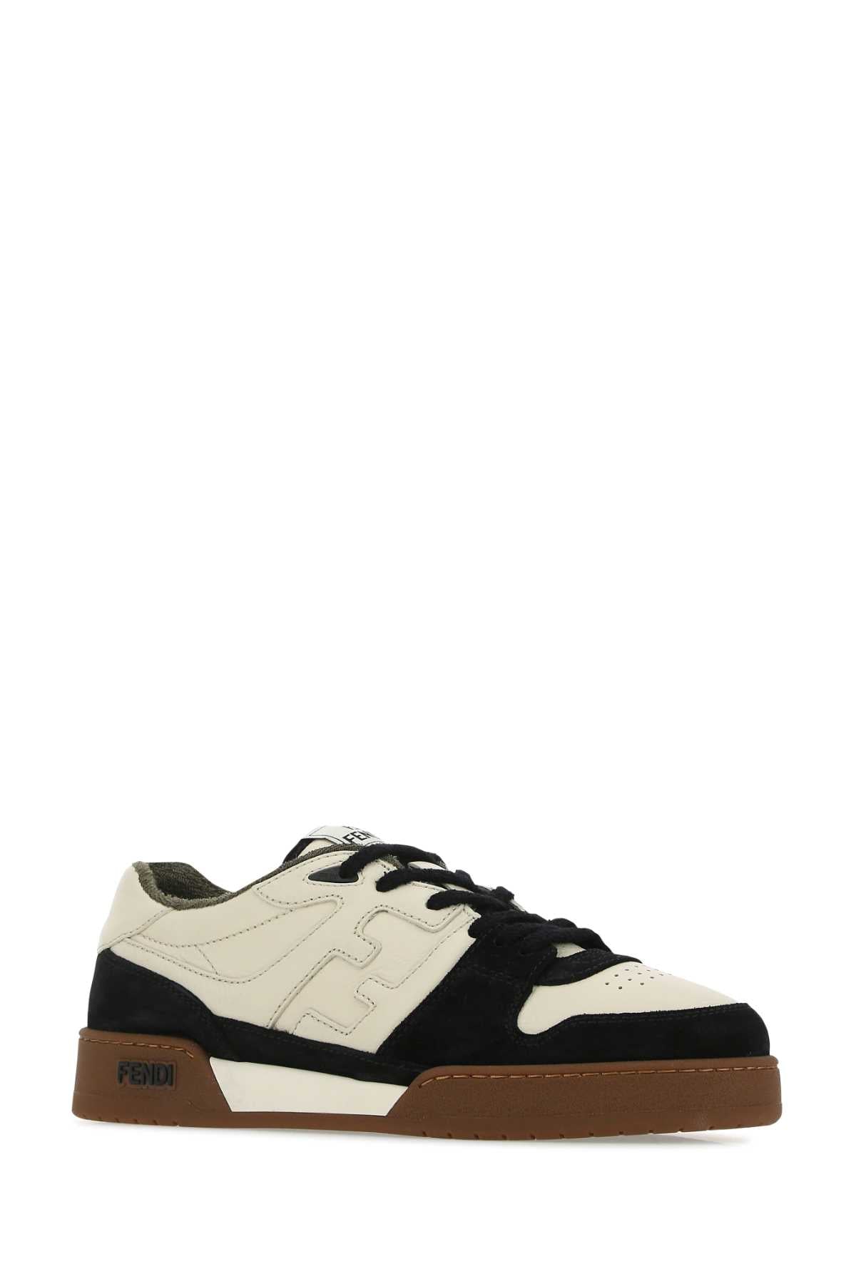 FENDI Multicolor Leather and Suede MATCH Sneaker - Men's