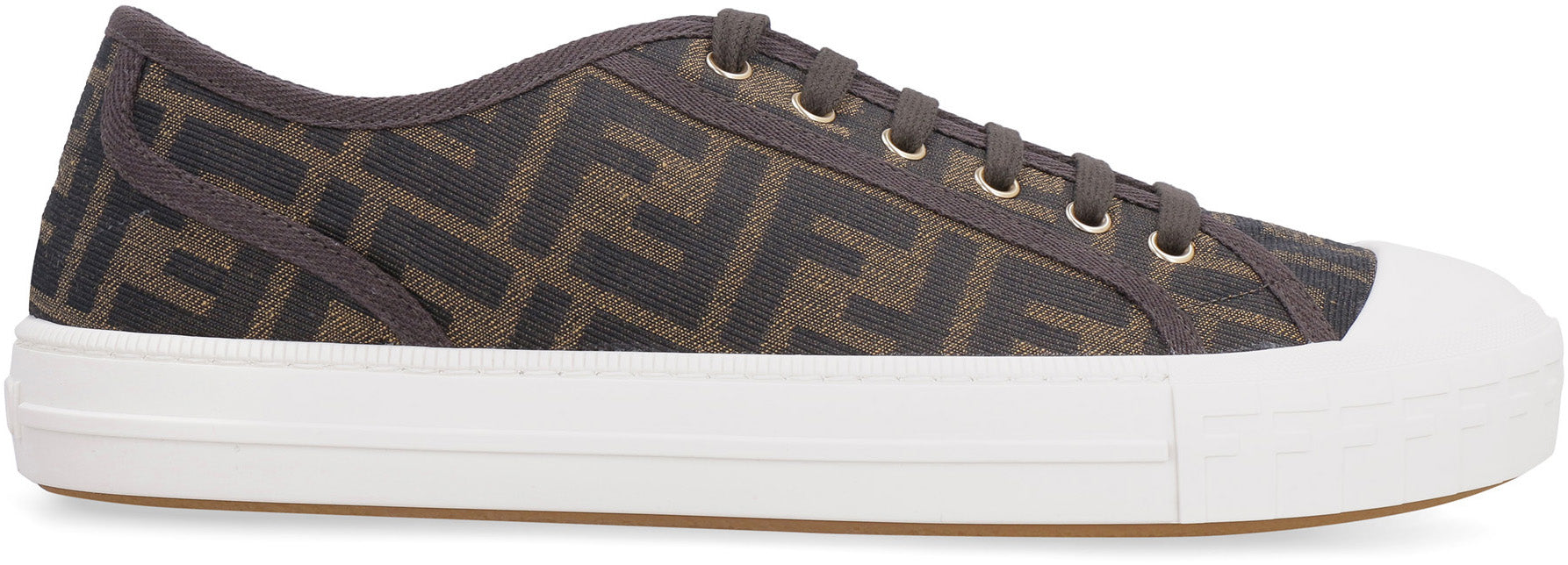 FENDI Embroidered Canvas Domino Sneakers for Men