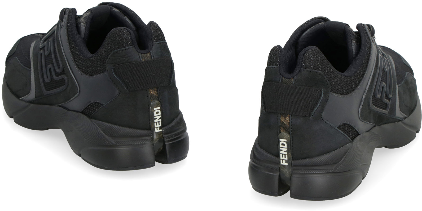 FENDI Faster Nubuck Mixed Material Sneakers for Men - FW22