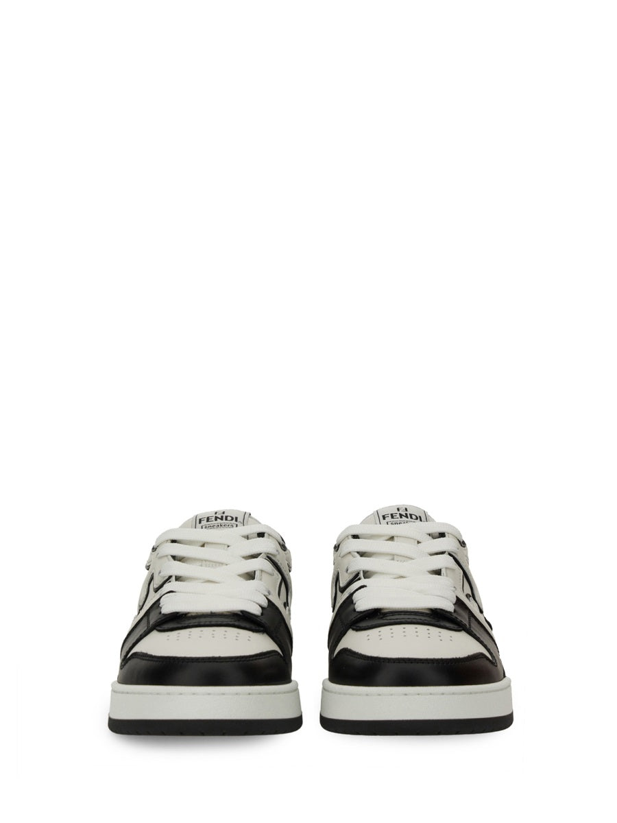 FENDI Leather Logo Match Sneakers for Men