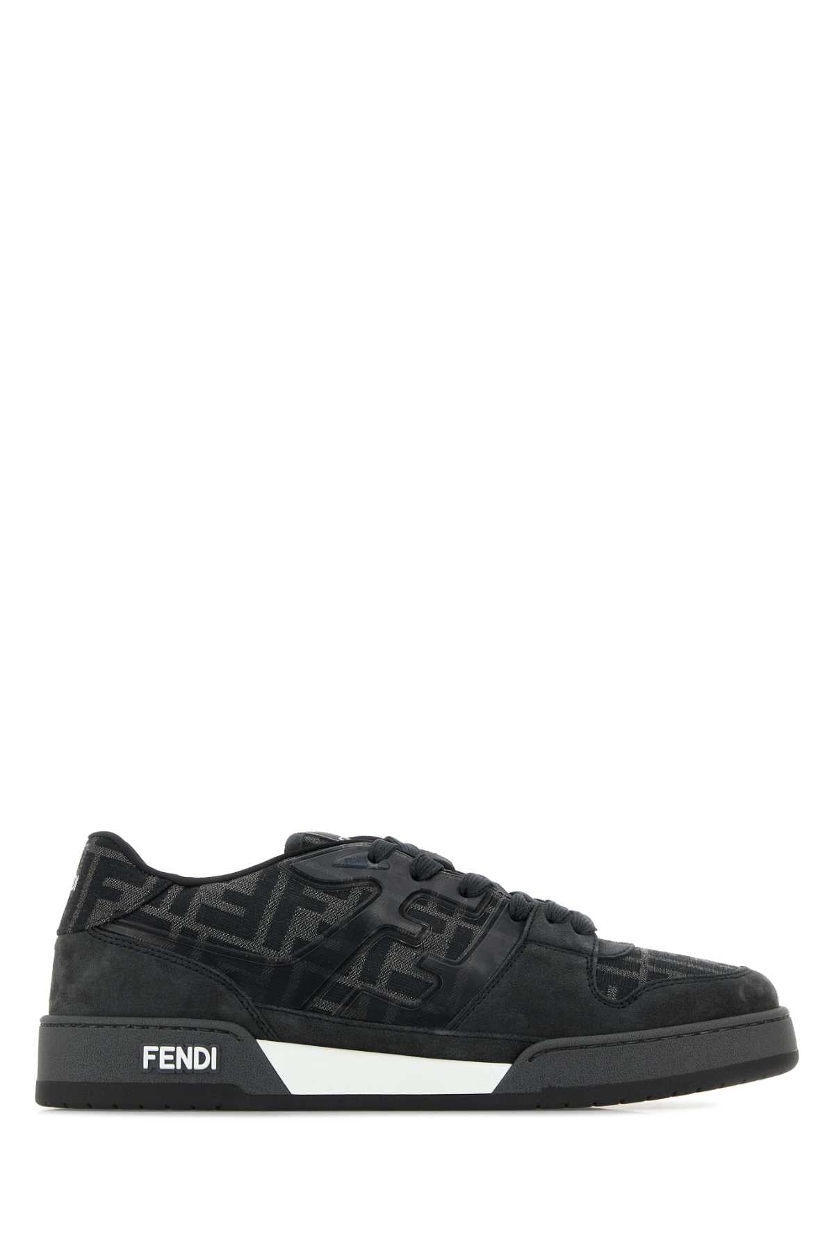FENDI Men's Lace-Up Match Sneaker