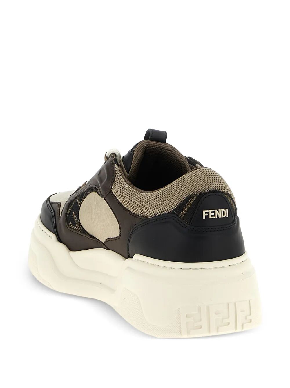 FENDI Chunky Platform Leather Sneakers for Men