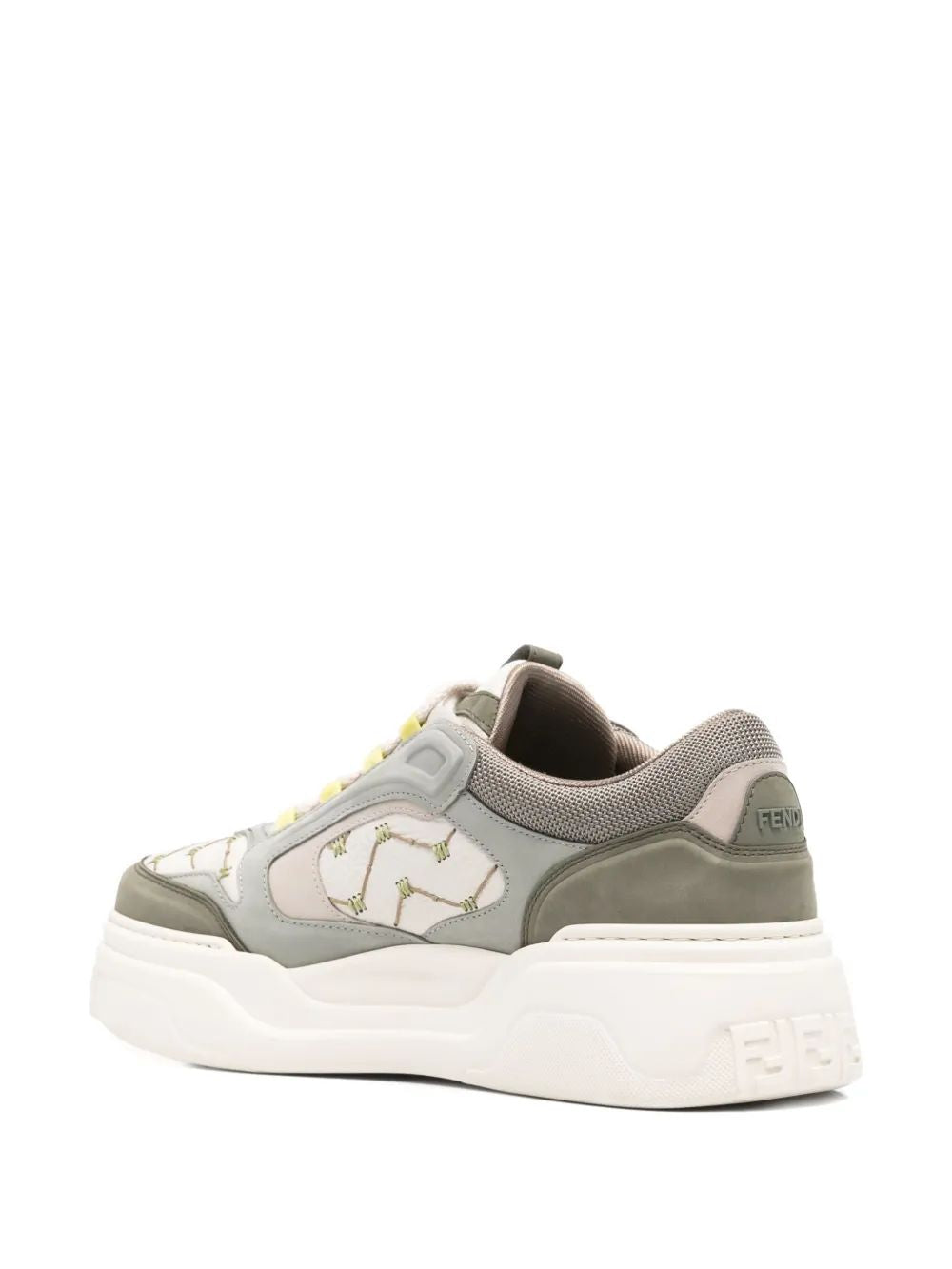 FENDI Force Sneaker in Leather and Nubuck