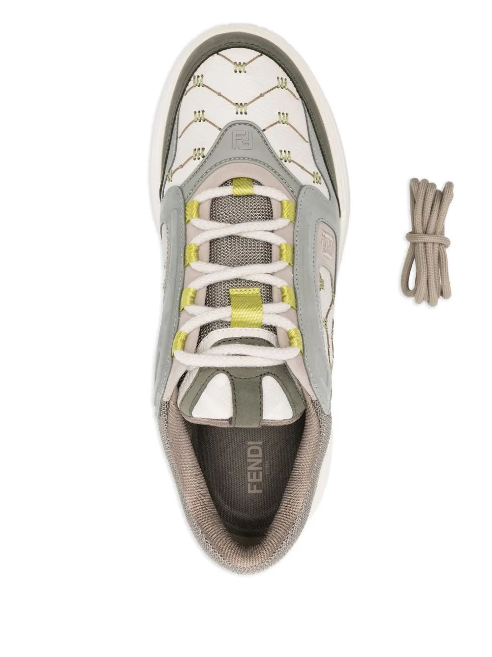 FENDI Force Sneaker in Leather and Nubuck