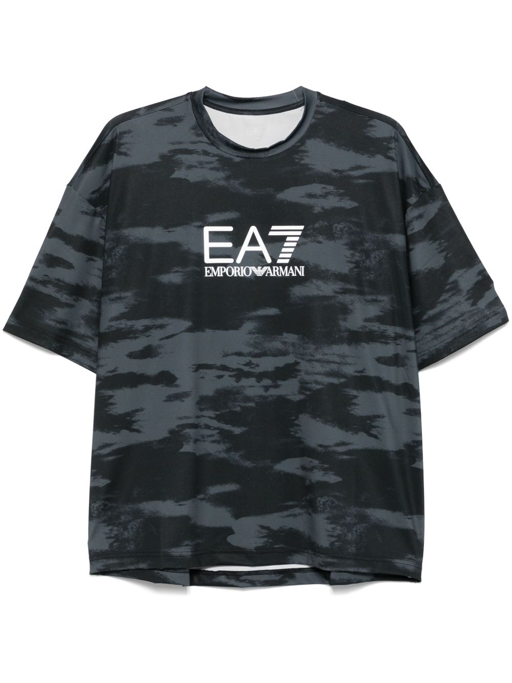 EA7 Logo Printed Crew Neck T-Shirt