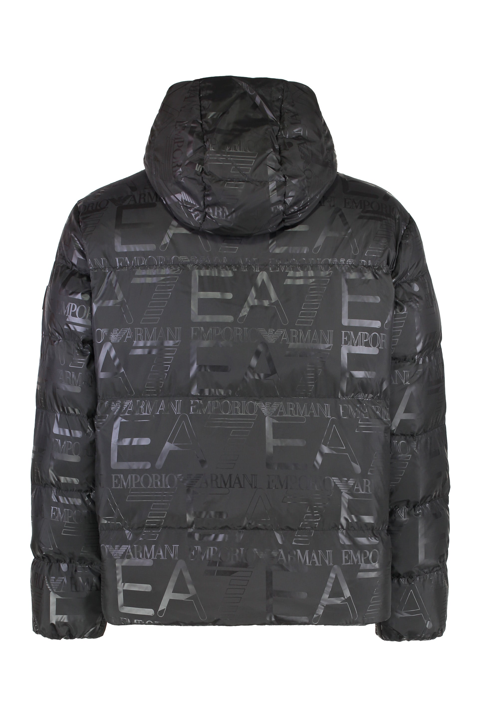 EA7 Hooded Full-Zip Down Jacket for Men