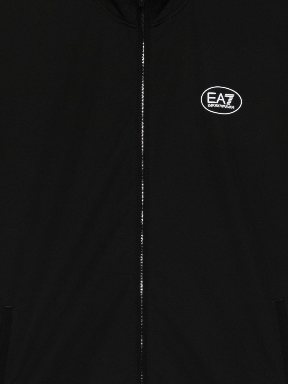 EA7 High-Neck Logo Zip Fashion Jersey for Men