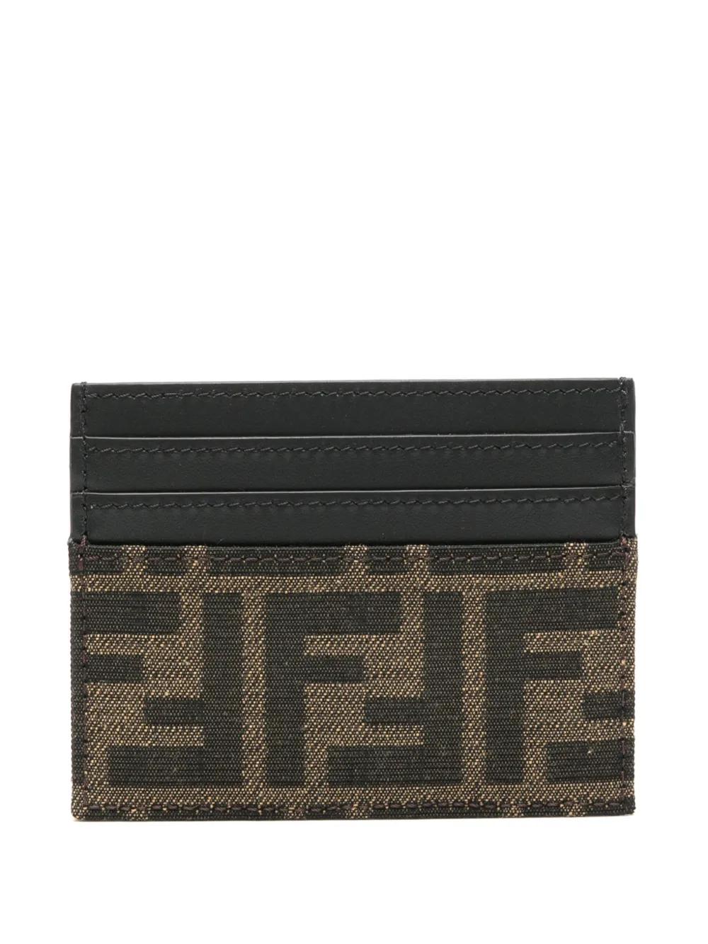 FENDI Jacquard Leather Card Holder - Mini