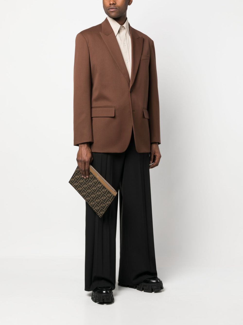 FENDI Medium Flat Pouch Handbag 30x20.5cm