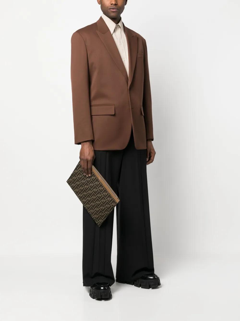 FENDI Monogram Design Clutch Handbag for Men - SS26