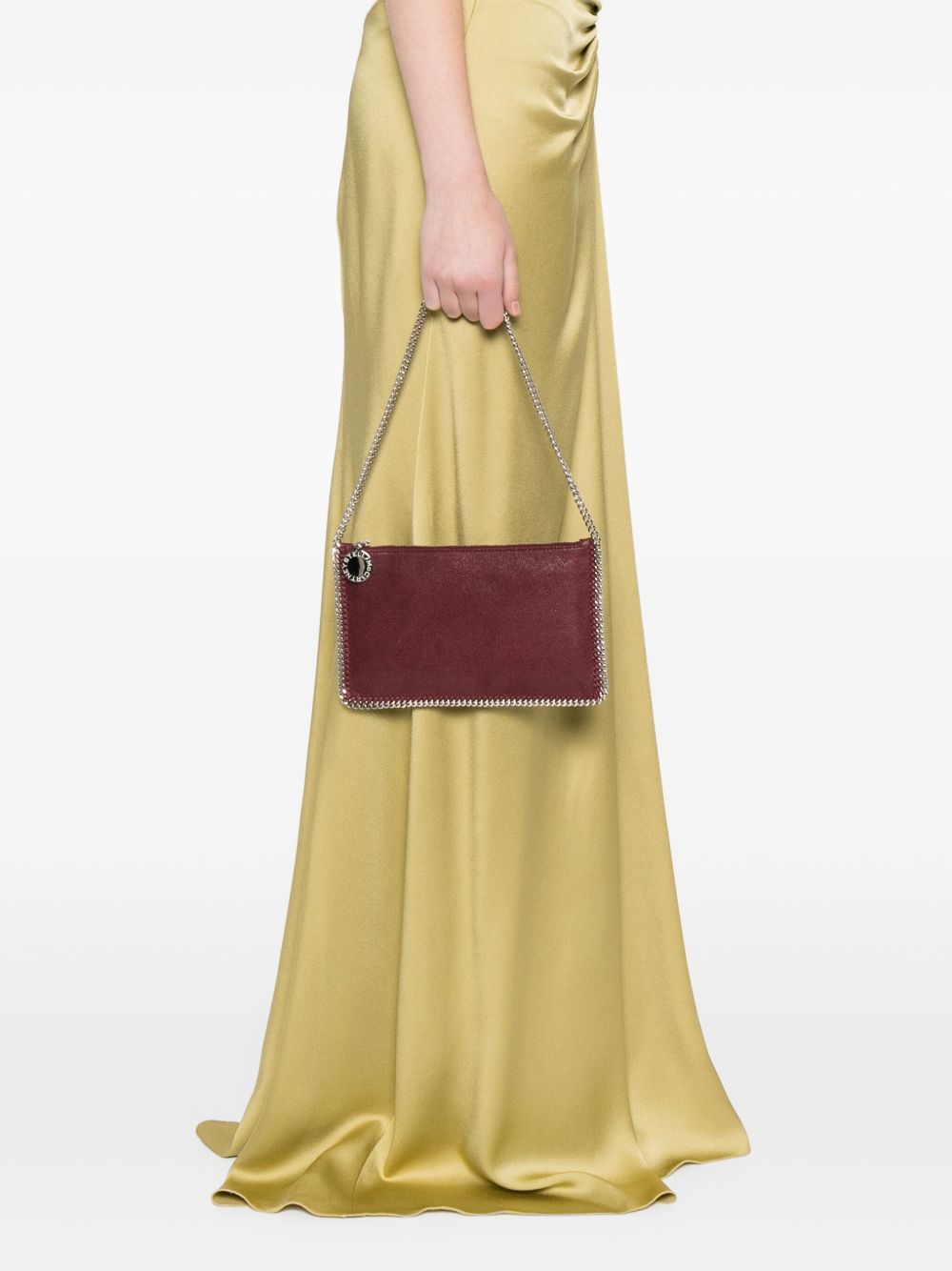 STELLA MCCARTNEY Palladium Handbag with Chain-Link Strap