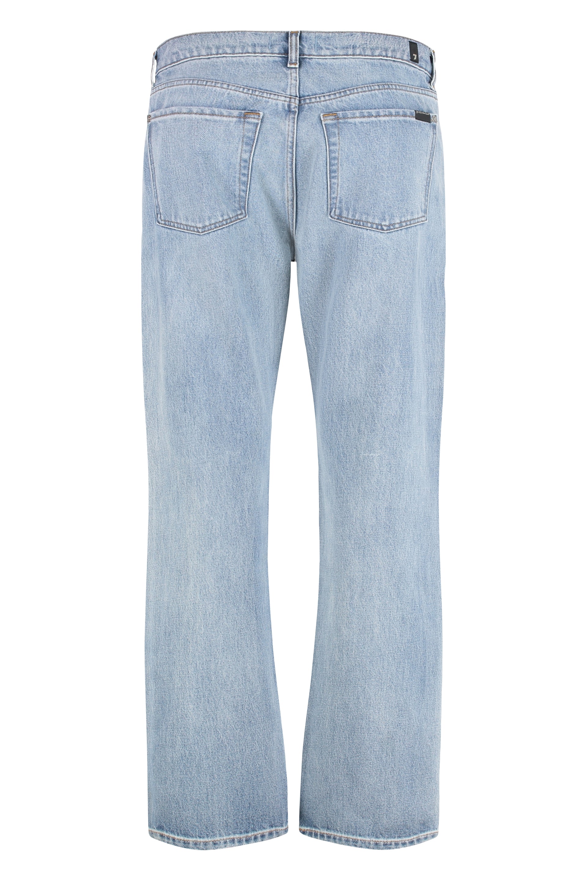 7 FOR ALL MANKIND Men's Elephant Leg Ripped Jeans - Straight Cut