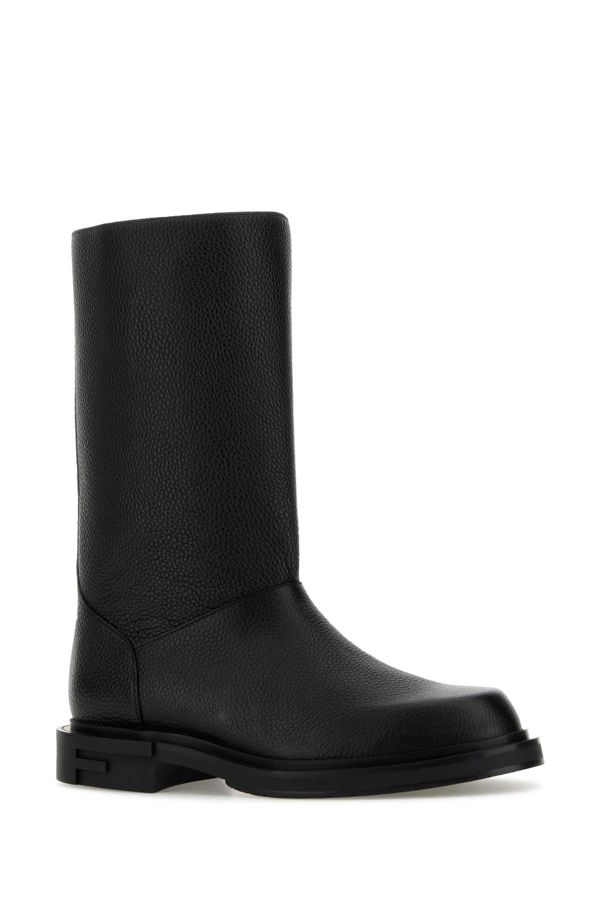 FENDI Leather Frame Boots for Men - SS25 Collection