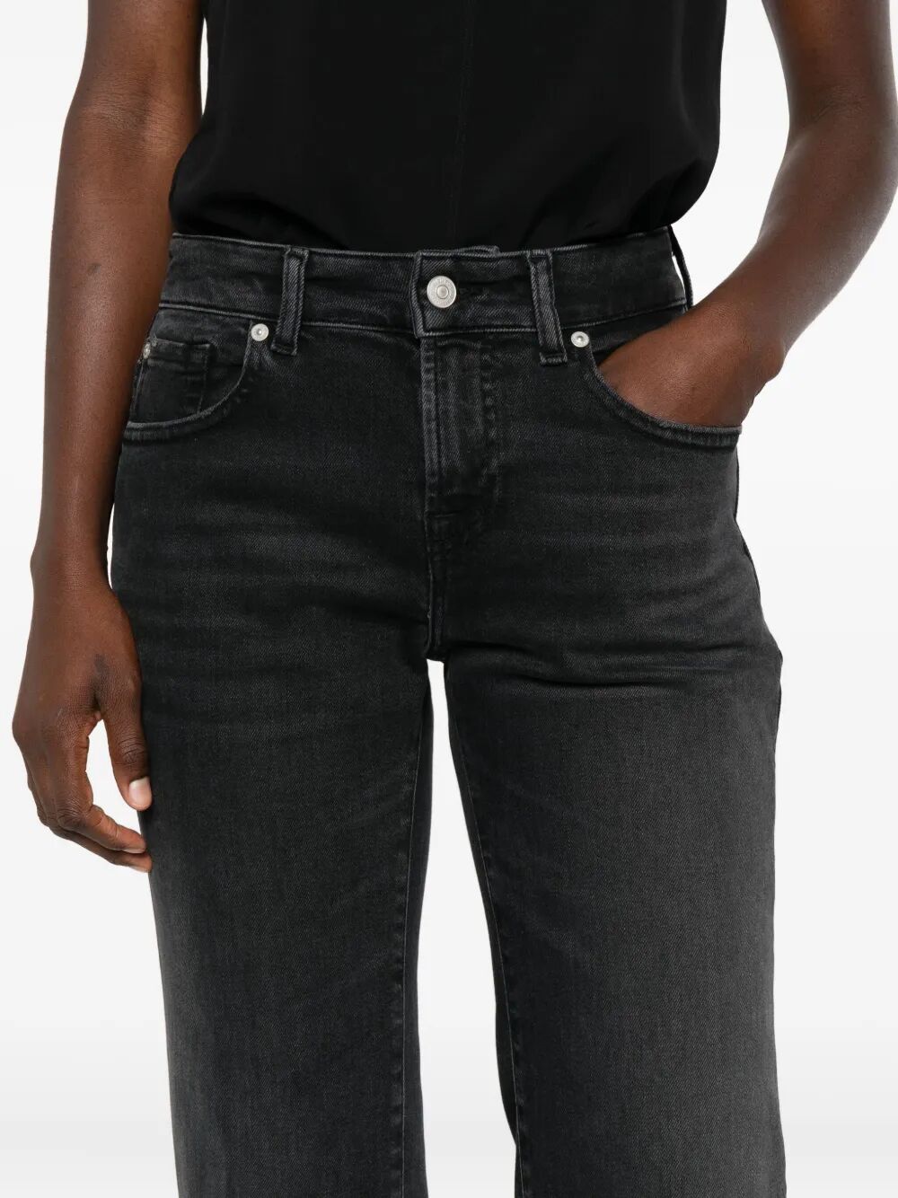 7 FOR ALL MANKIND Calie Straight Ankle Bottom Pants for Women