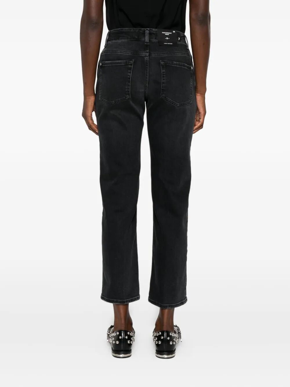 7 FOR ALL MANKIND Calie Straight Ankle Bottom Pants for Women