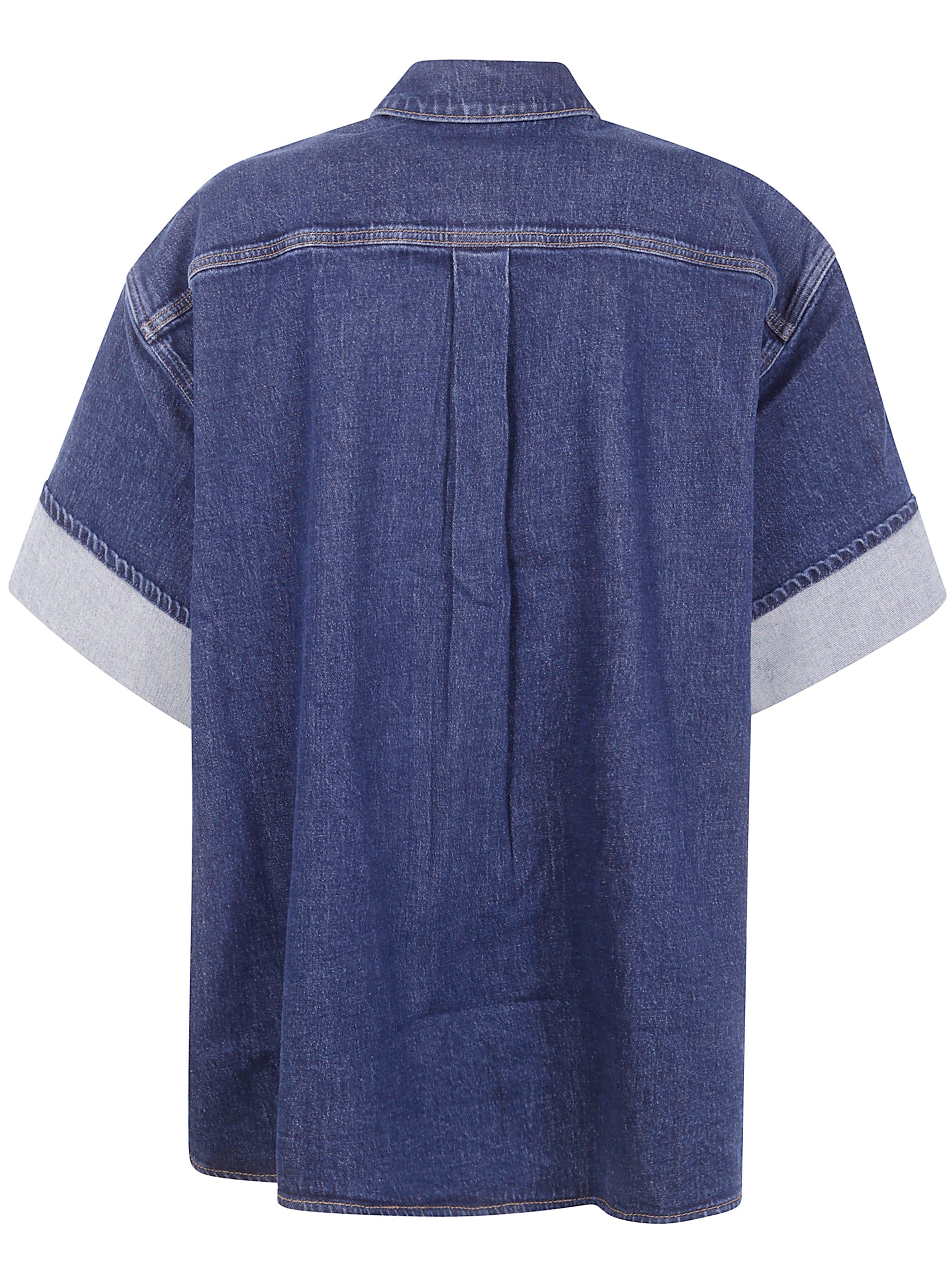 SEVEN FOR ALL MANKIND Nina Short Sleeve Overshirt with Wide Cuff