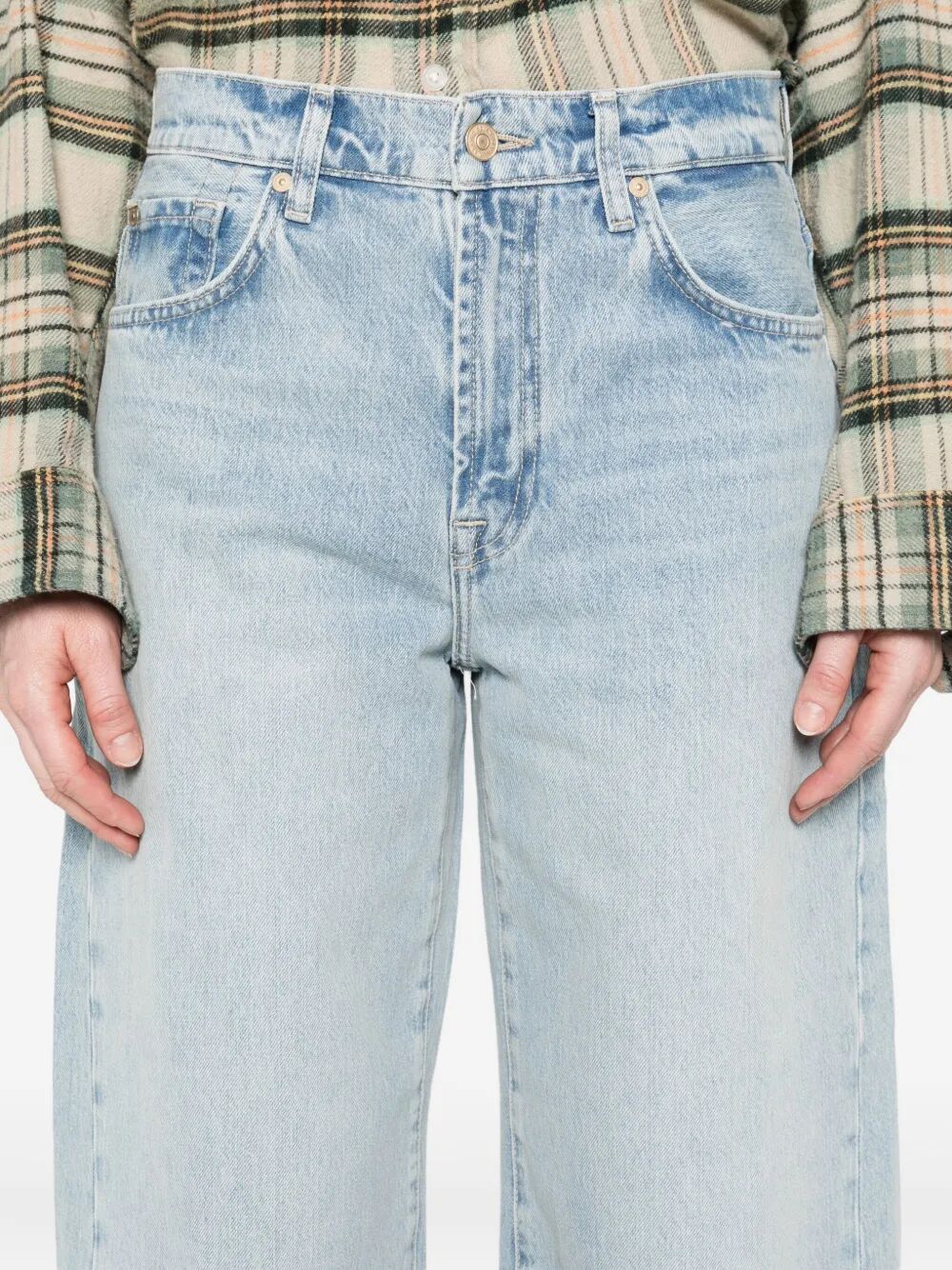 7 FOR ALL MANKIND High-Waisted Twisted Jeans