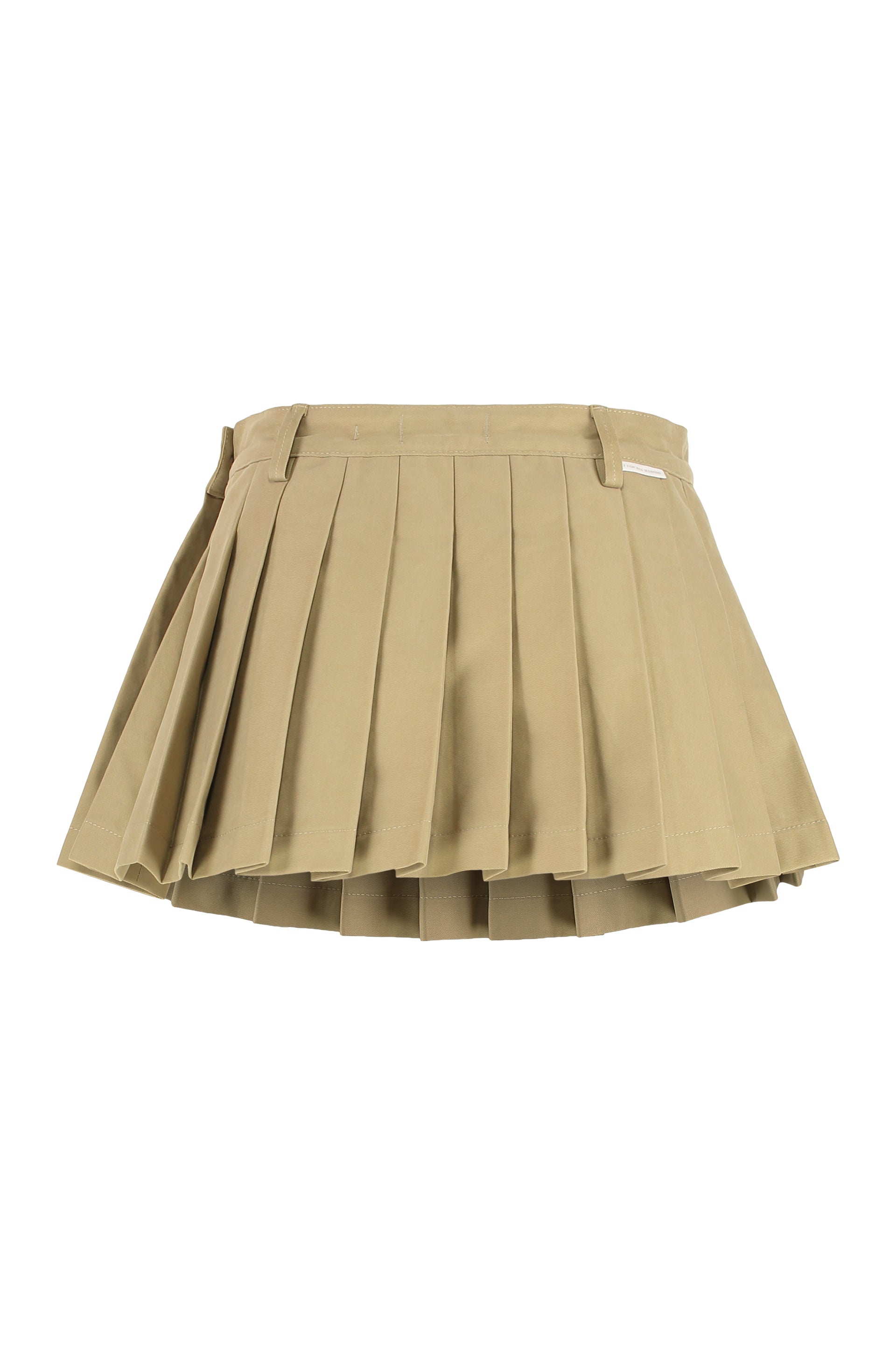 7 FOR ALL MANKIND Pleated Twill Skirt - Comfortable Fit
