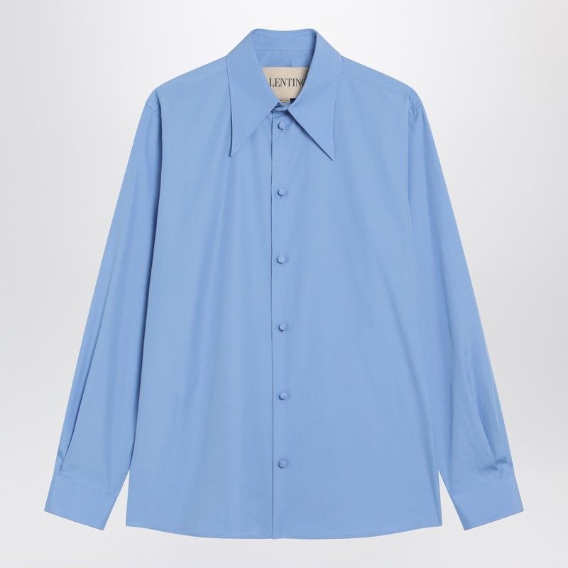 VALENTINO Classic Cotton Shirt with Pointed Collar for Men