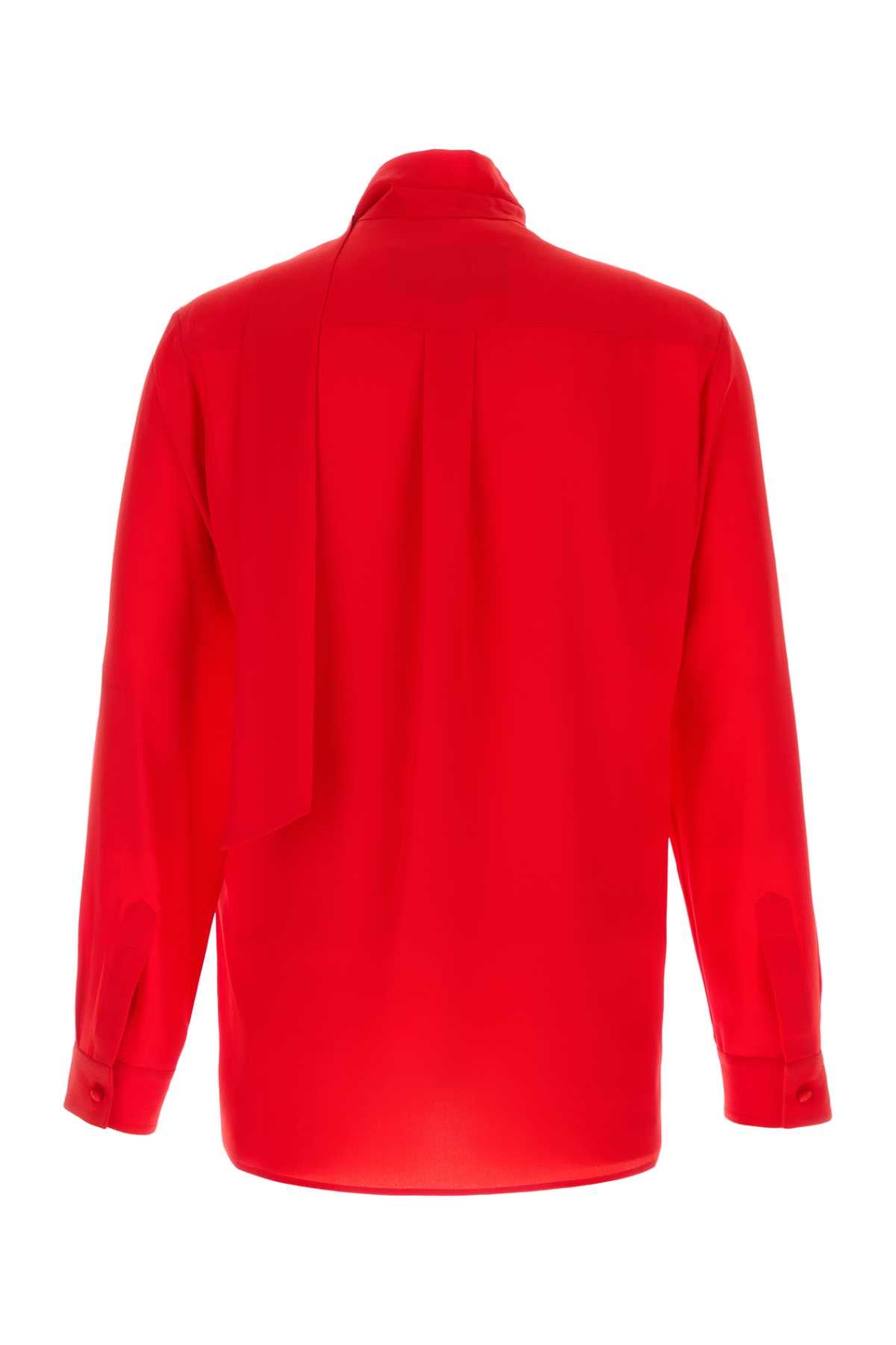 VALENTINO GARAVANI Silk Crepe Shirt with Long Sleeves