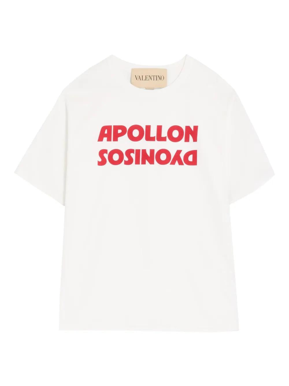 VALENTINO Apollon Graphic Print Crew Neck T-Shirt for Men