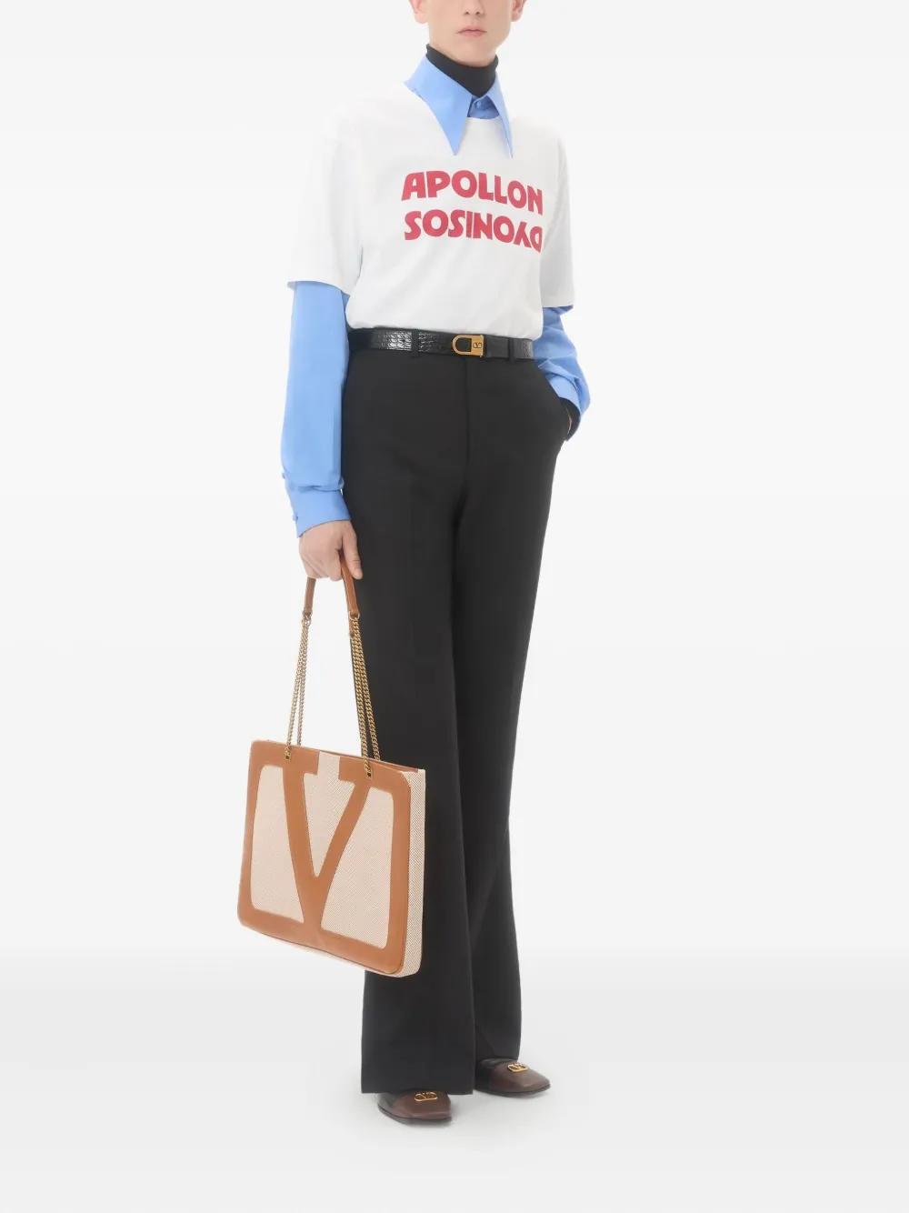 VALENTINO Apollon Graphic Print Crew Neck T-Shirt for Men