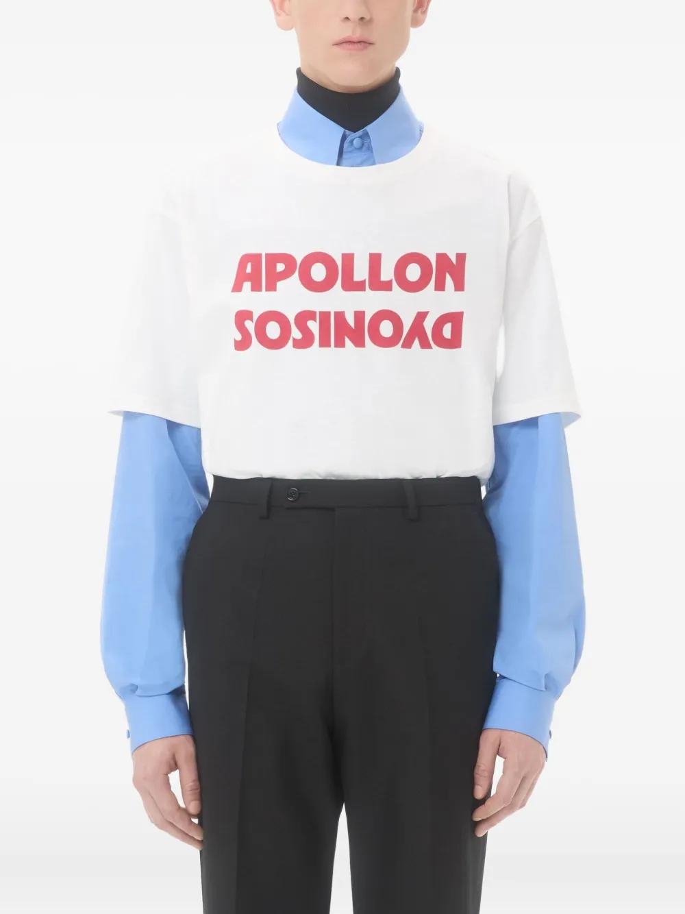 VALENTINO Apollon Graphic Print Crew Neck T-Shirt for Men